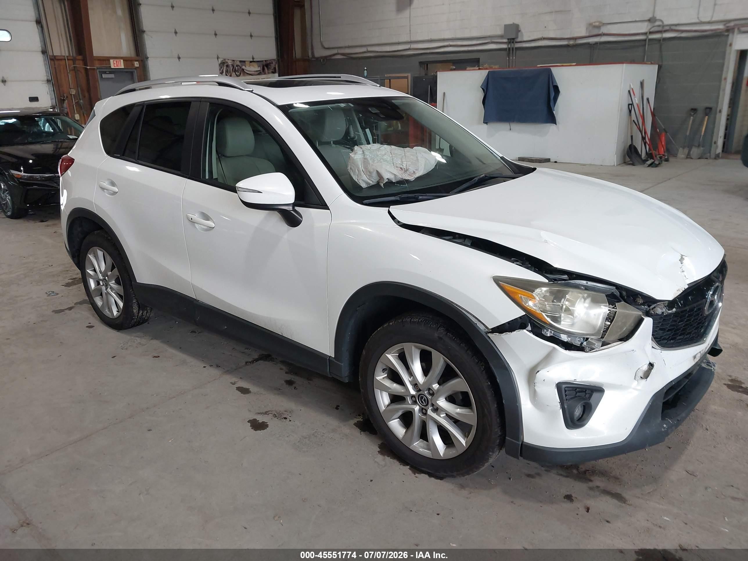 2015 Mazda Cx-5 Grand Touring White vin: JM3KE4DY4F0502334
