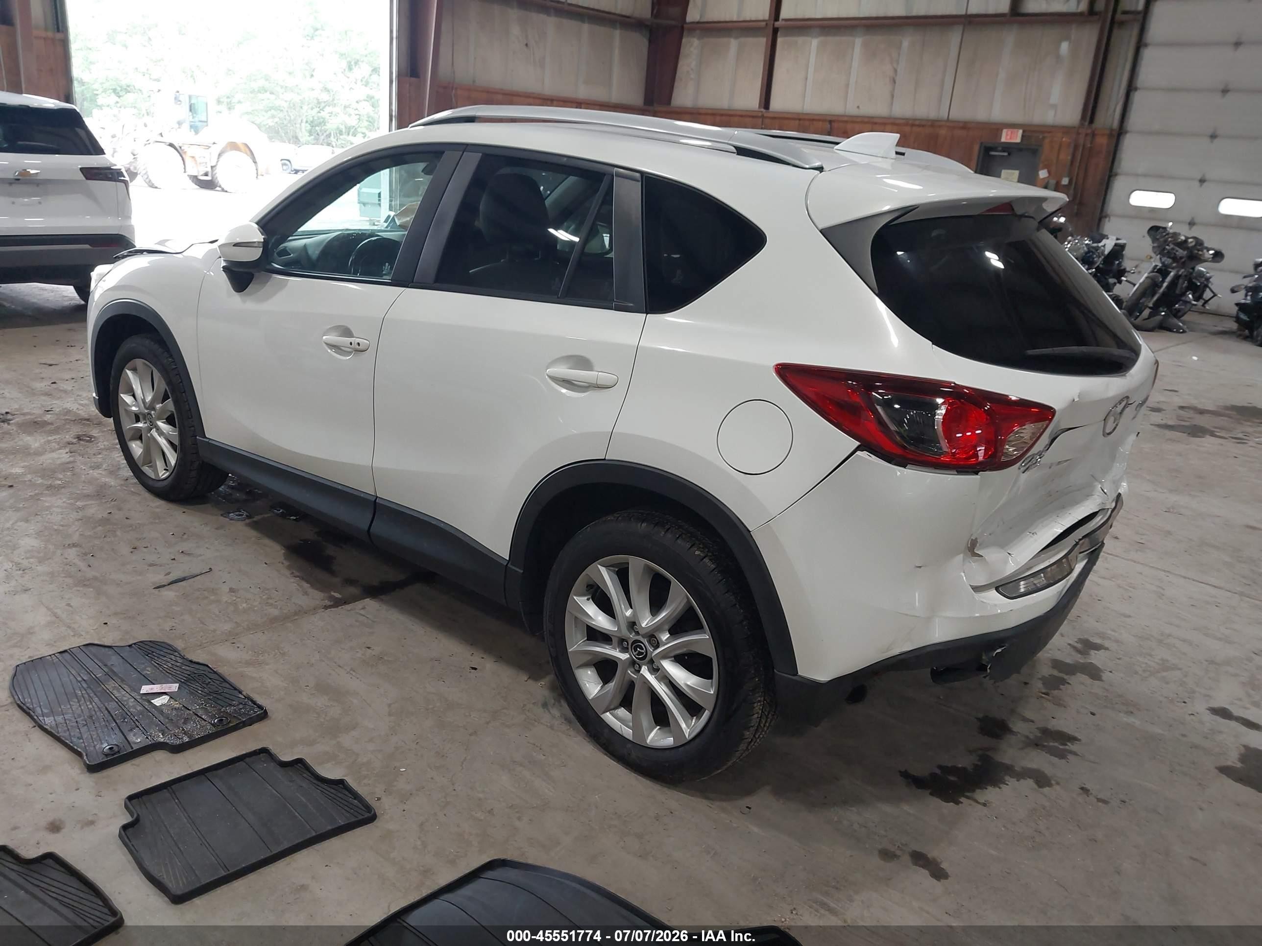 2015 Mazda Cx-5 Grand Touring White vin: JM3KE4DY4F0502334