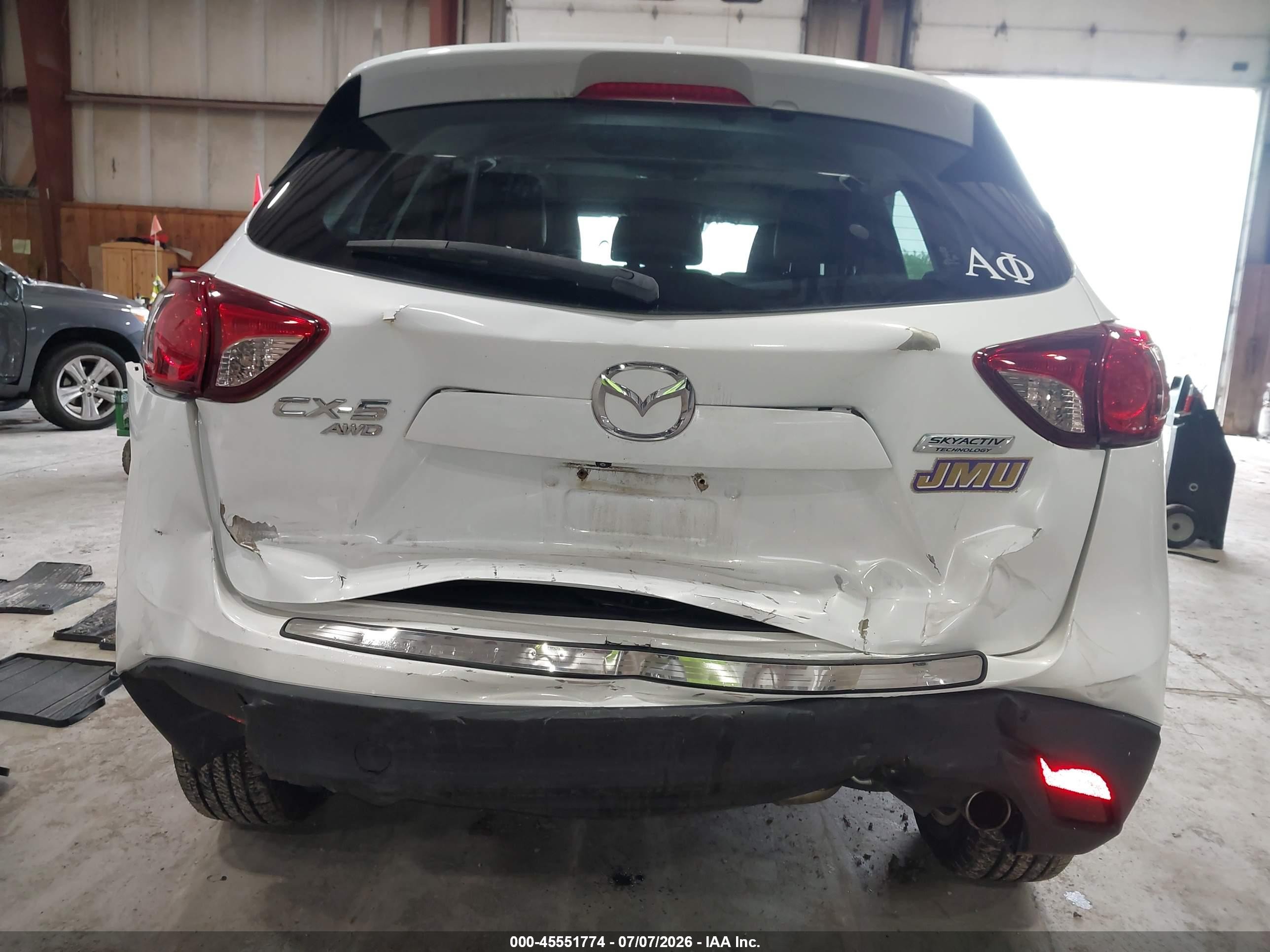 2015 Mazda Cx-5 Grand Touring White vin: JM3KE4DY4F0502334