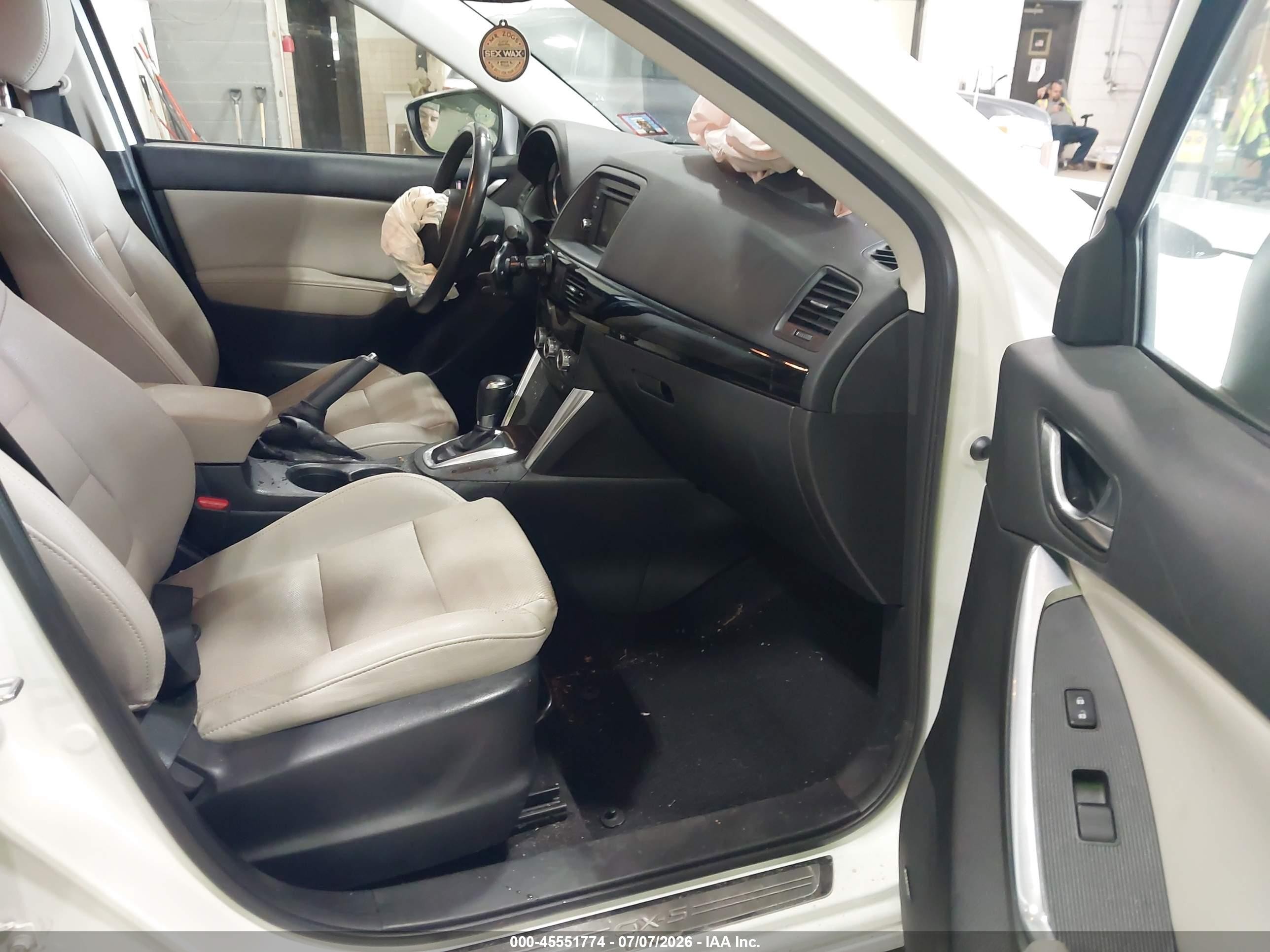 2015 Mazda Cx-5 Grand Touring White vin: JM3KE4DY4F0502334