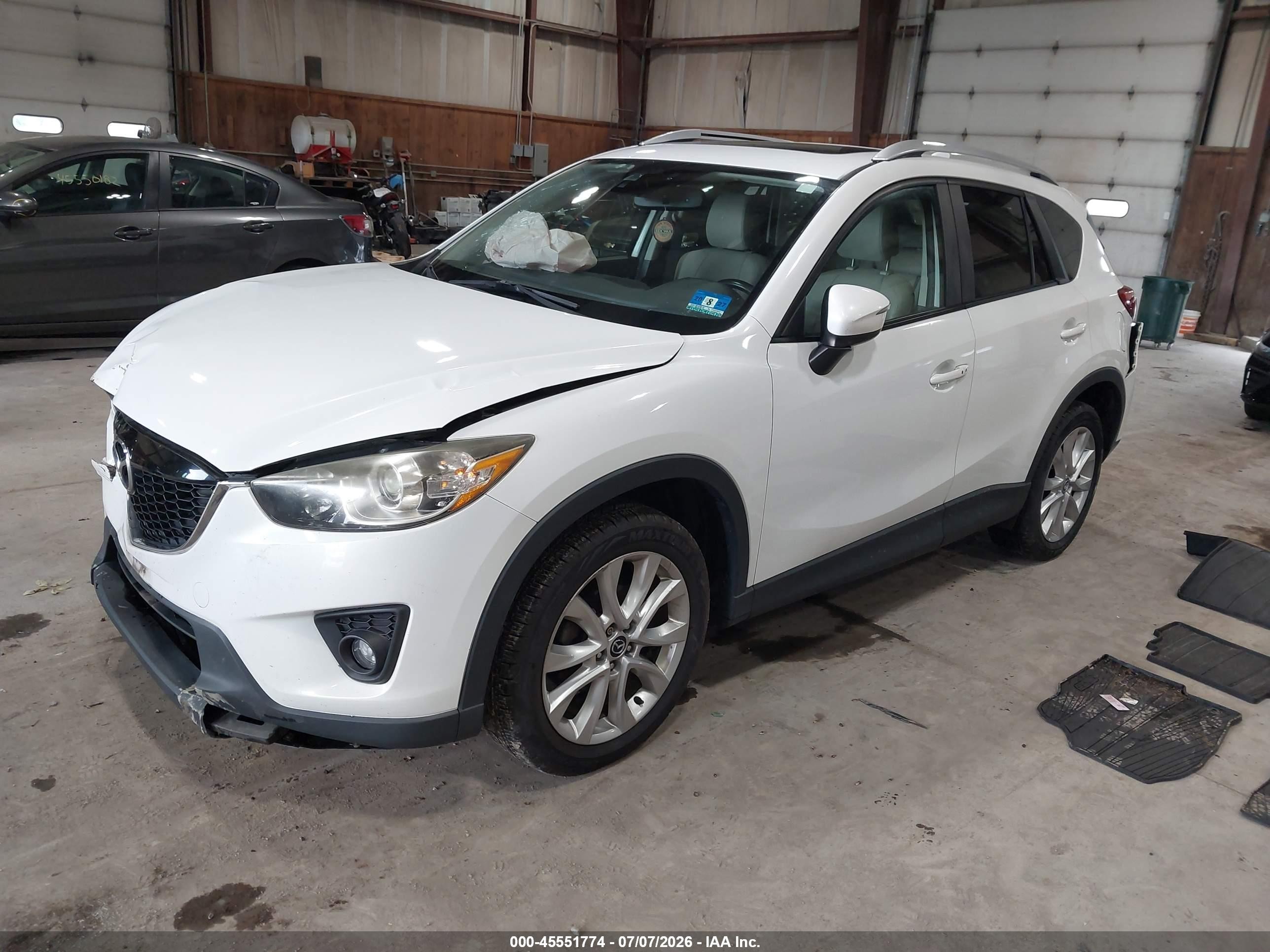2015 Mazda Cx-5 Grand Touring White vin: JM3KE4DY4F0502334