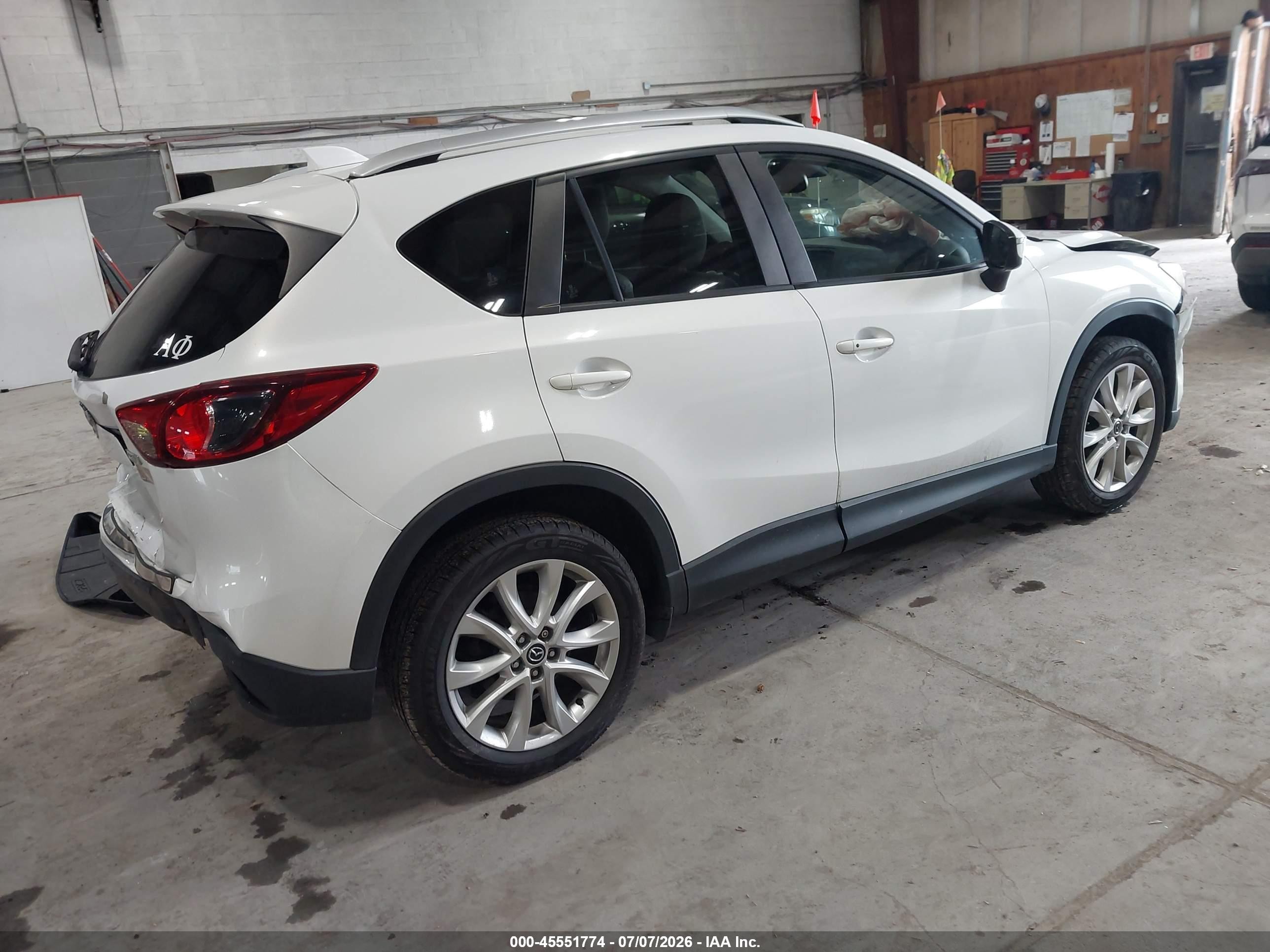 2015 Mazda Cx-5 Grand Touring White vin: JM3KE4DY4F0502334