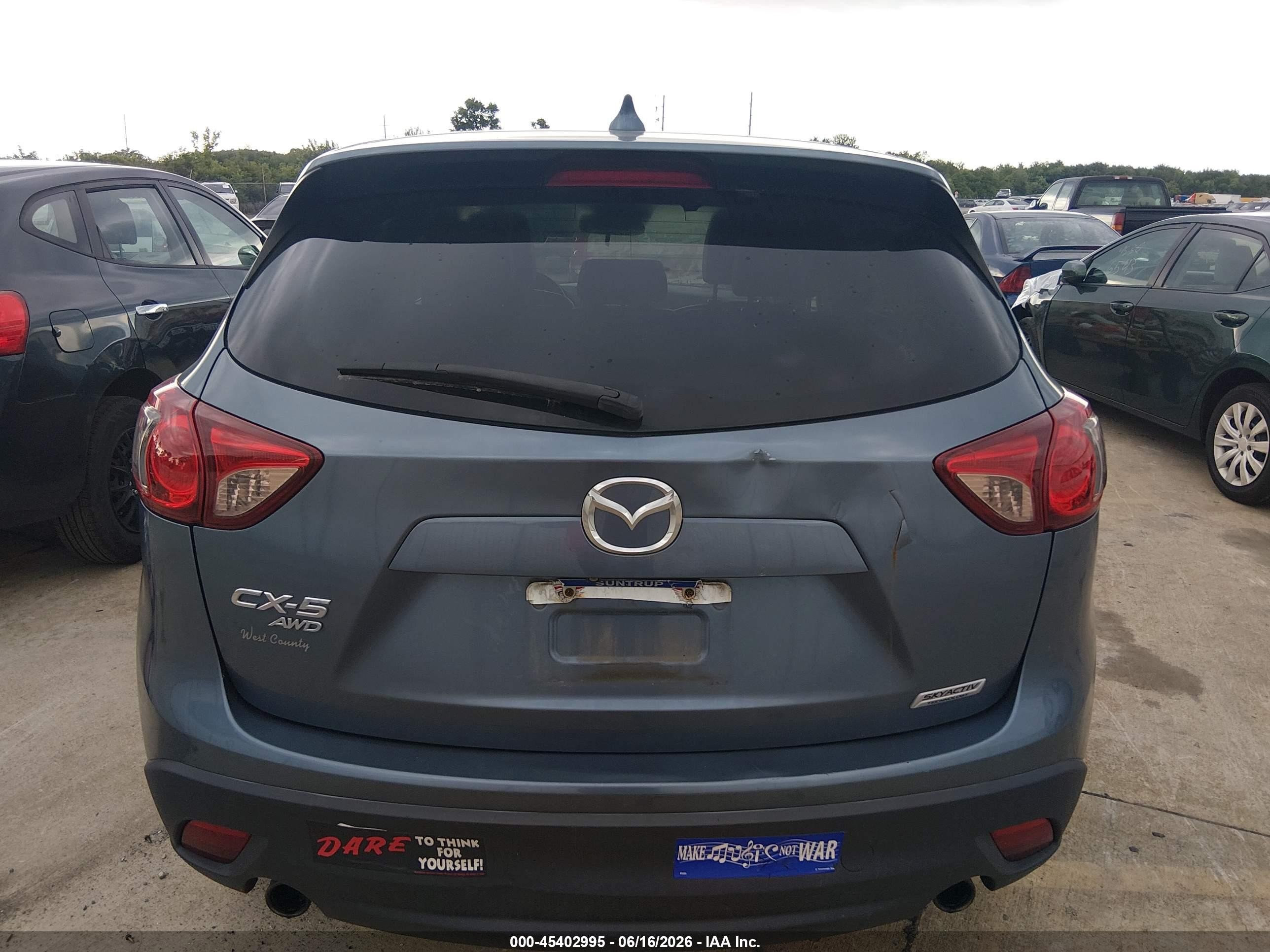 2015 Mazda Cx-5 Grand Touring Blue vin: JM3KE4DY4F0530926