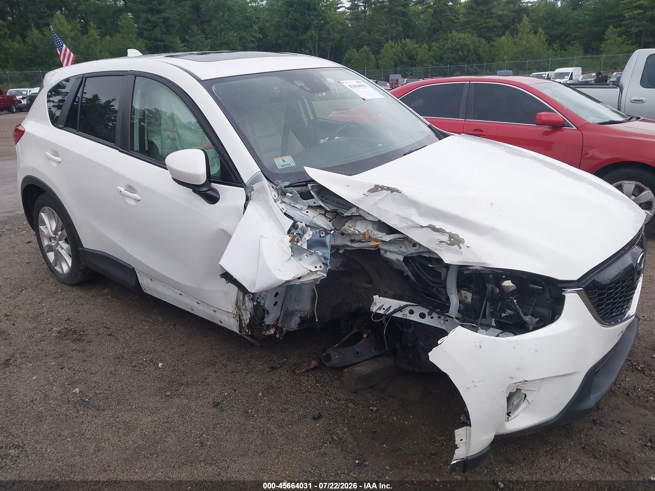 2014 Mazda Cx-5 Grand Touring White vin: JM3KE4DY5E0357724