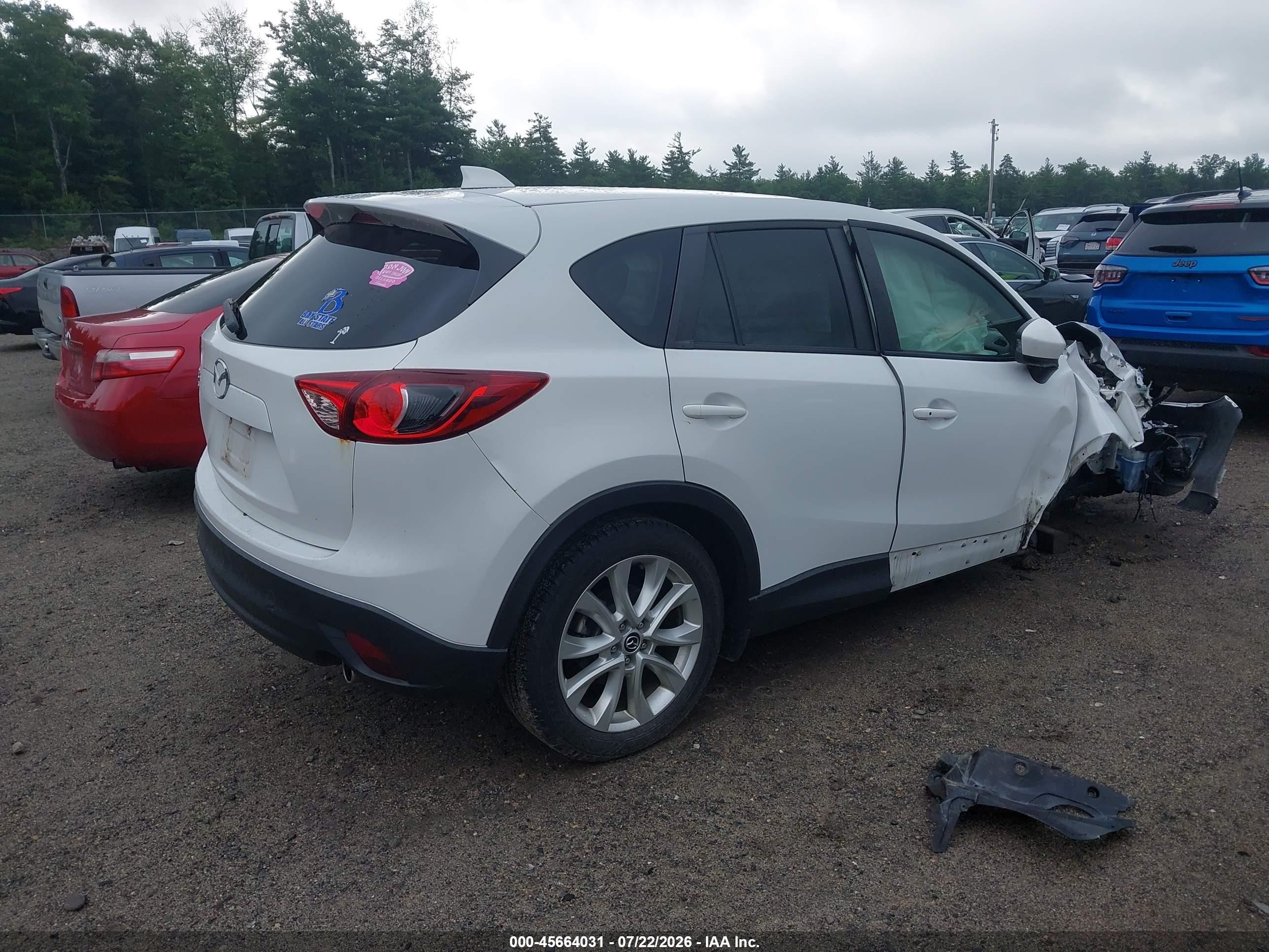 2014 Mazda Cx-5 Grand Touring White vin: JM3KE4DY5E0357724
