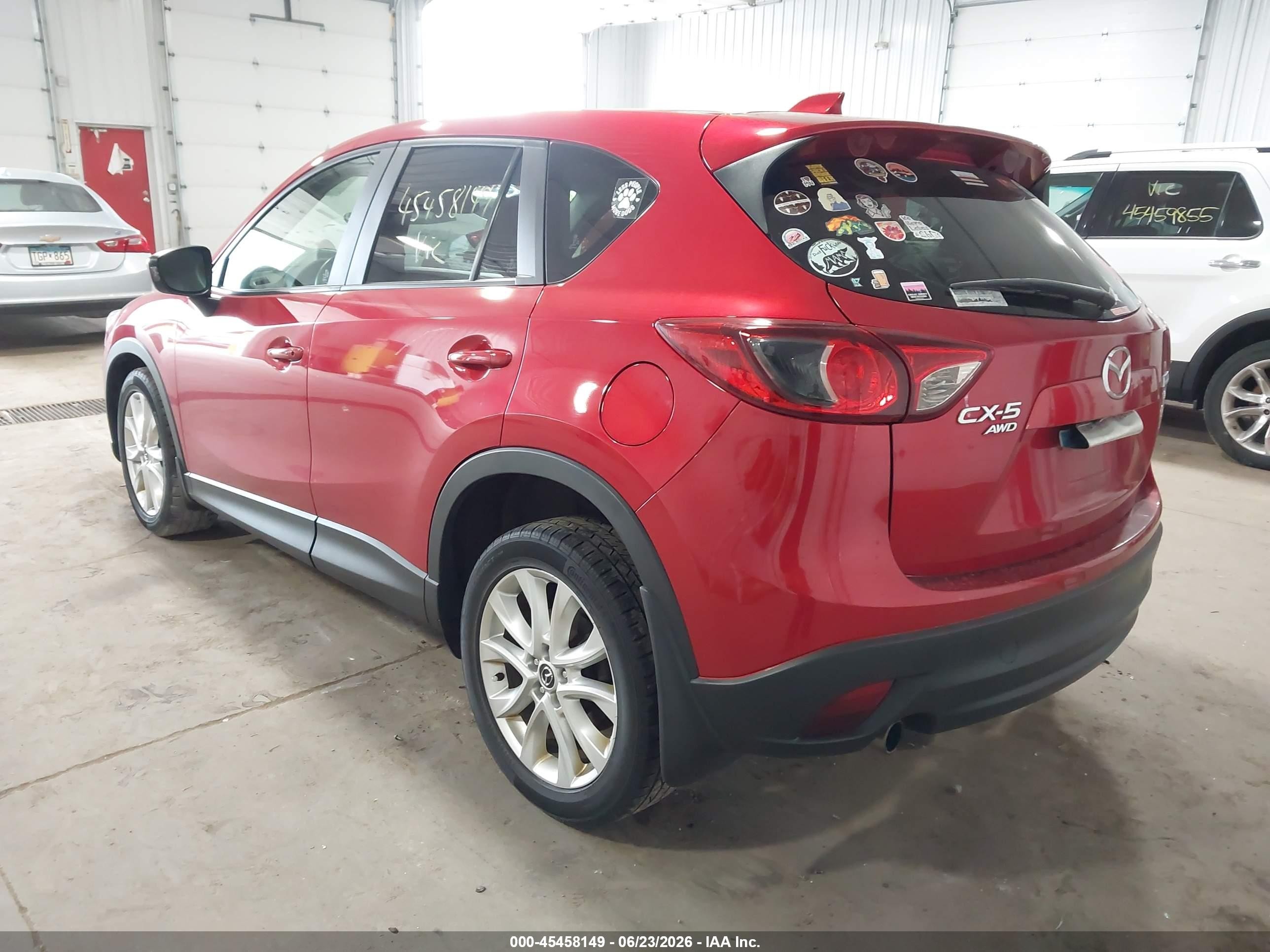 2014 Mazda Cx-5 Grand Touring Red vin: JM3KE4DY5E0370974