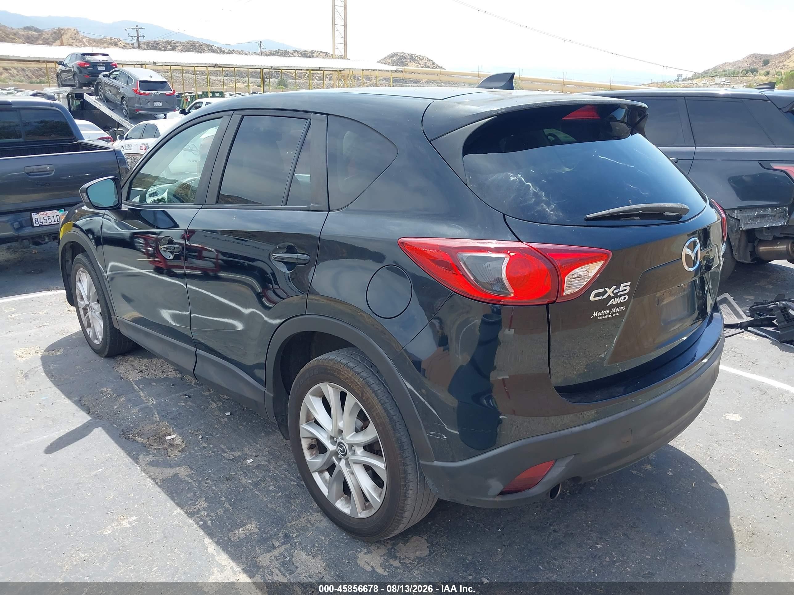 2015 Mazda Cx-5 Grand Touring Black vin: JM3KE4DY5F0456870