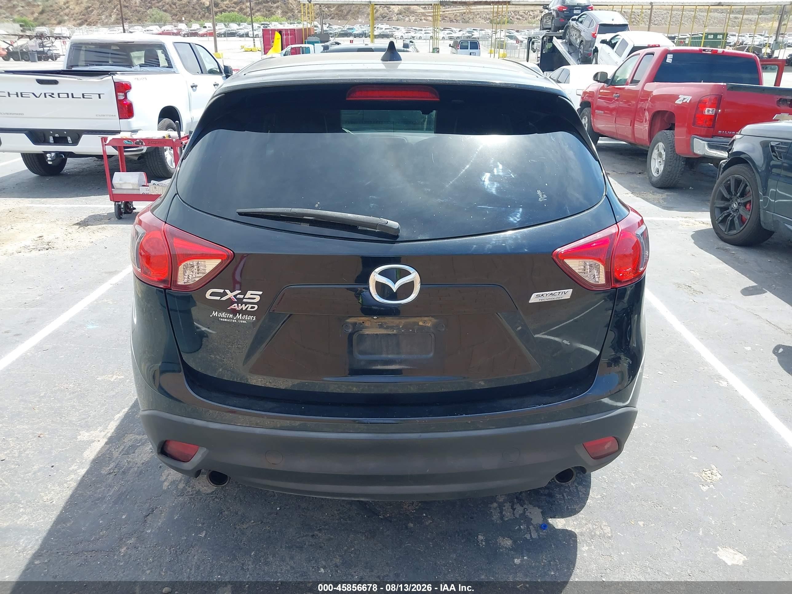 2015 Mazda Cx-5 Grand Touring Black vin: JM3KE4DY5F0456870