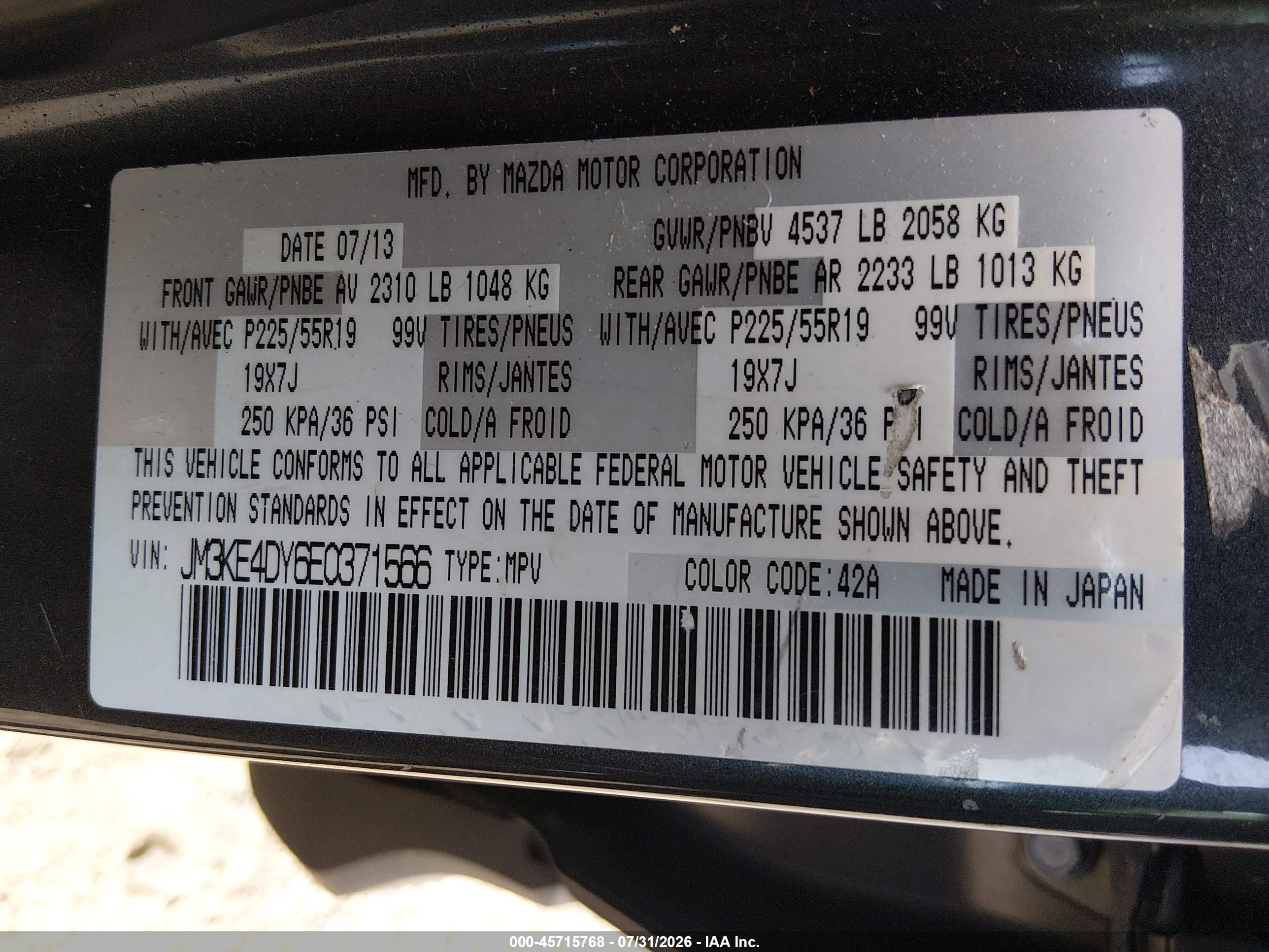 2014 Mazda Cx-5 Grand Touring Gray vin: JM3KE4DY6E0371566