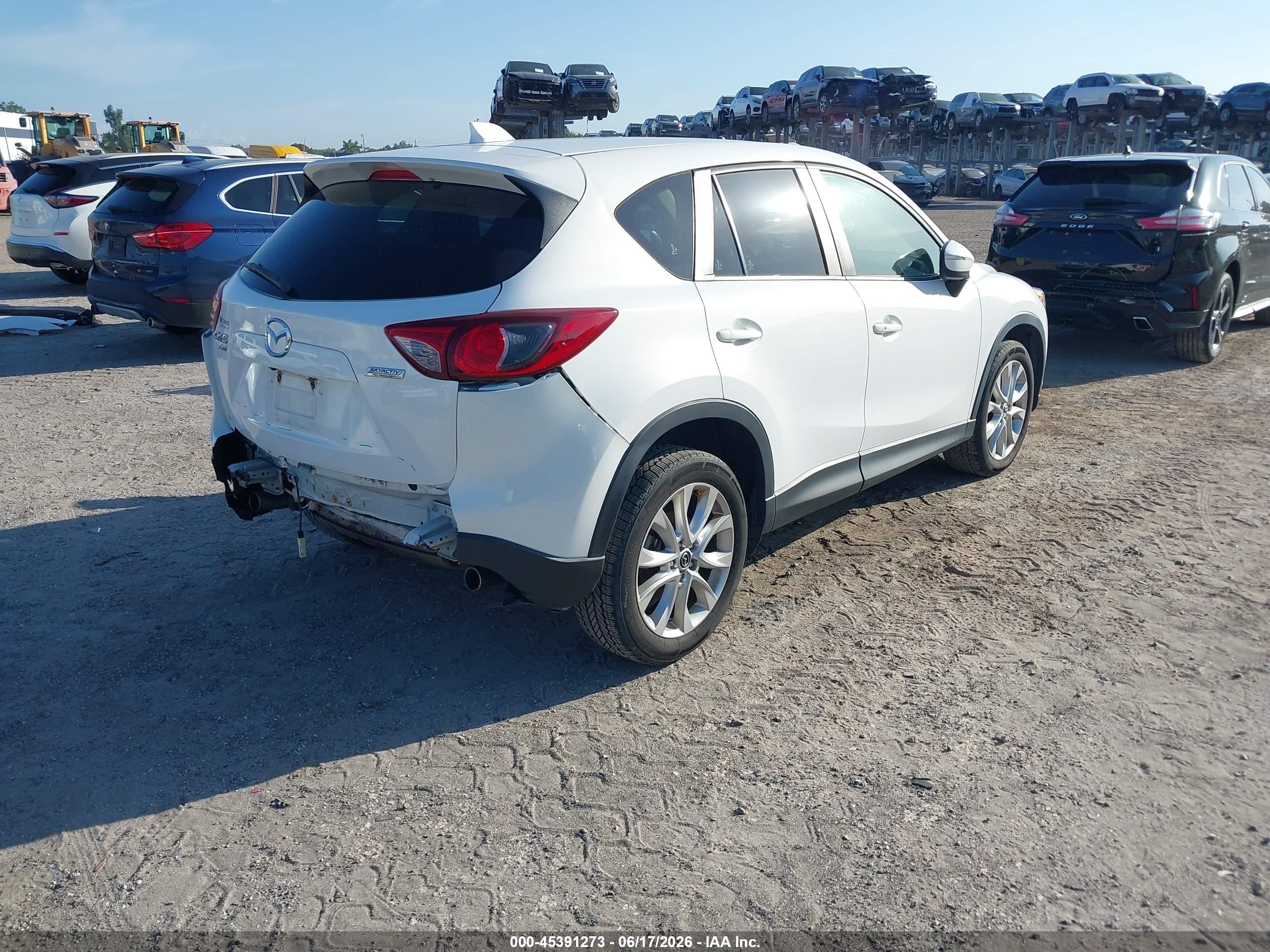 2015 Mazda Cx-5 Grand Touring White vin: JM3KE4DY6F0502349