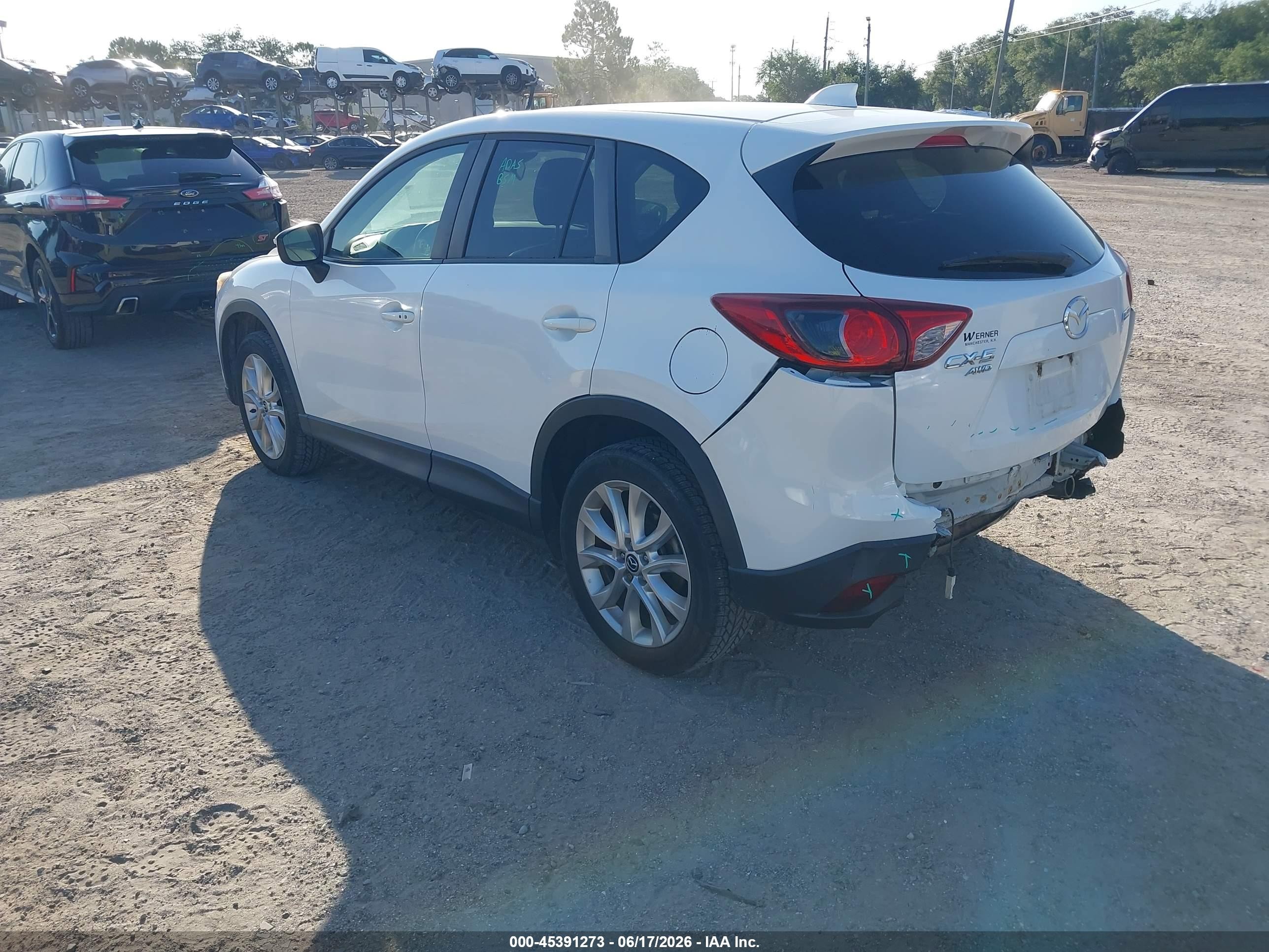 2015 Mazda Cx-5 Grand Touring White vin: JM3KE4DY6F0502349