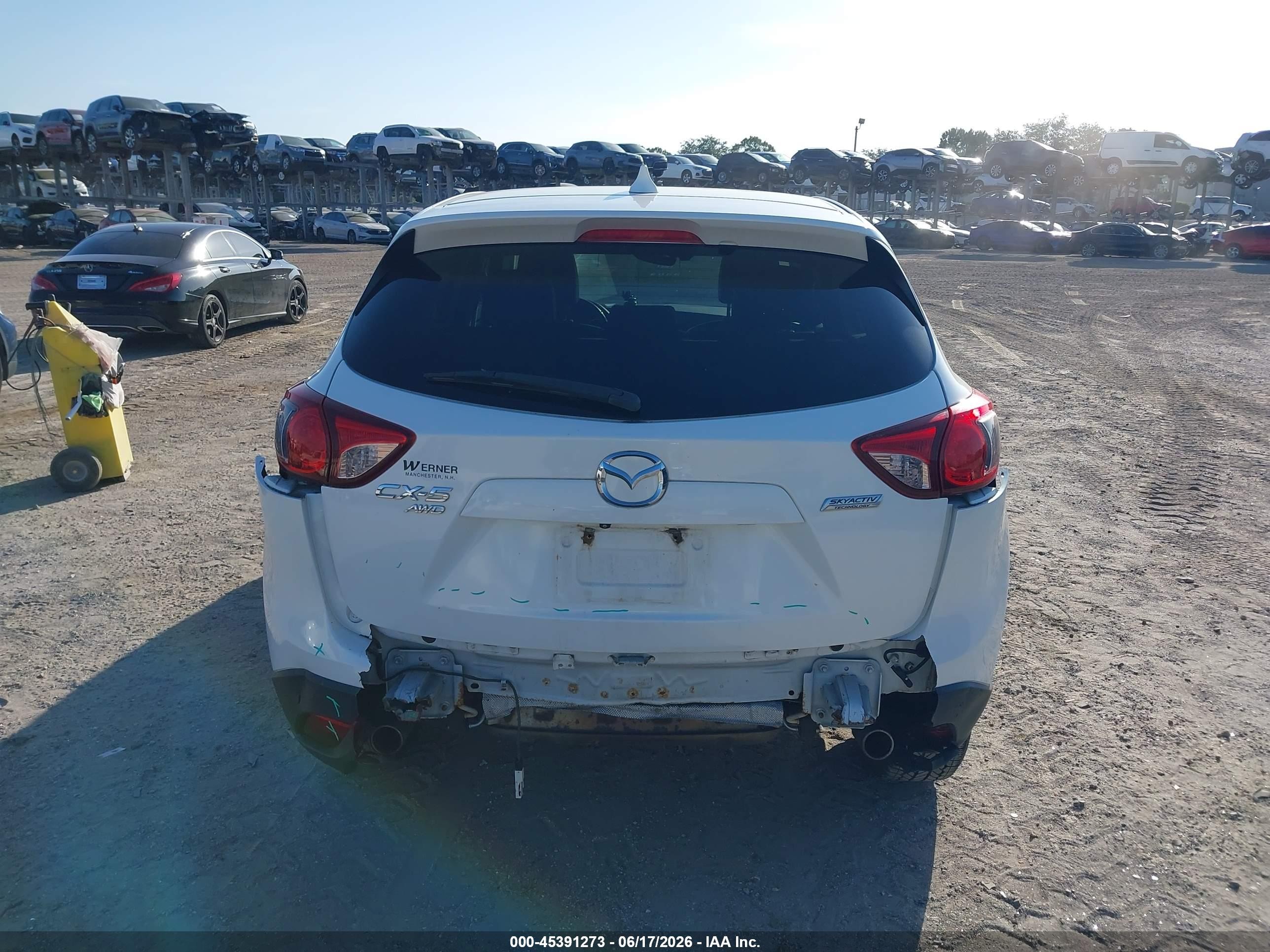 2015 Mazda Cx-5 Grand Touring White vin: JM3KE4DY6F0502349