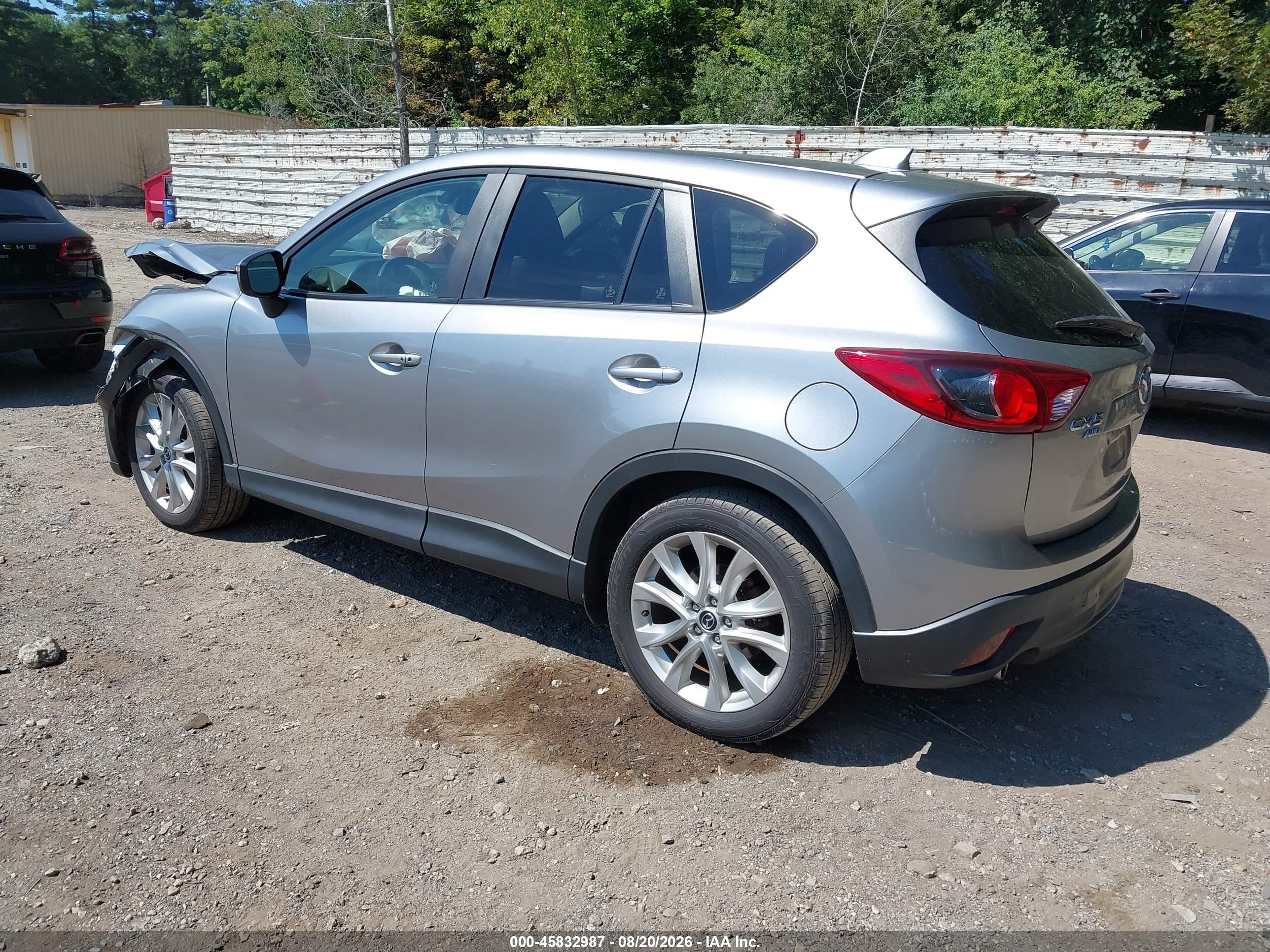 2015 Mazda Cx-5 Grand Touring Gray vin: JM3KE4DY6F0521354