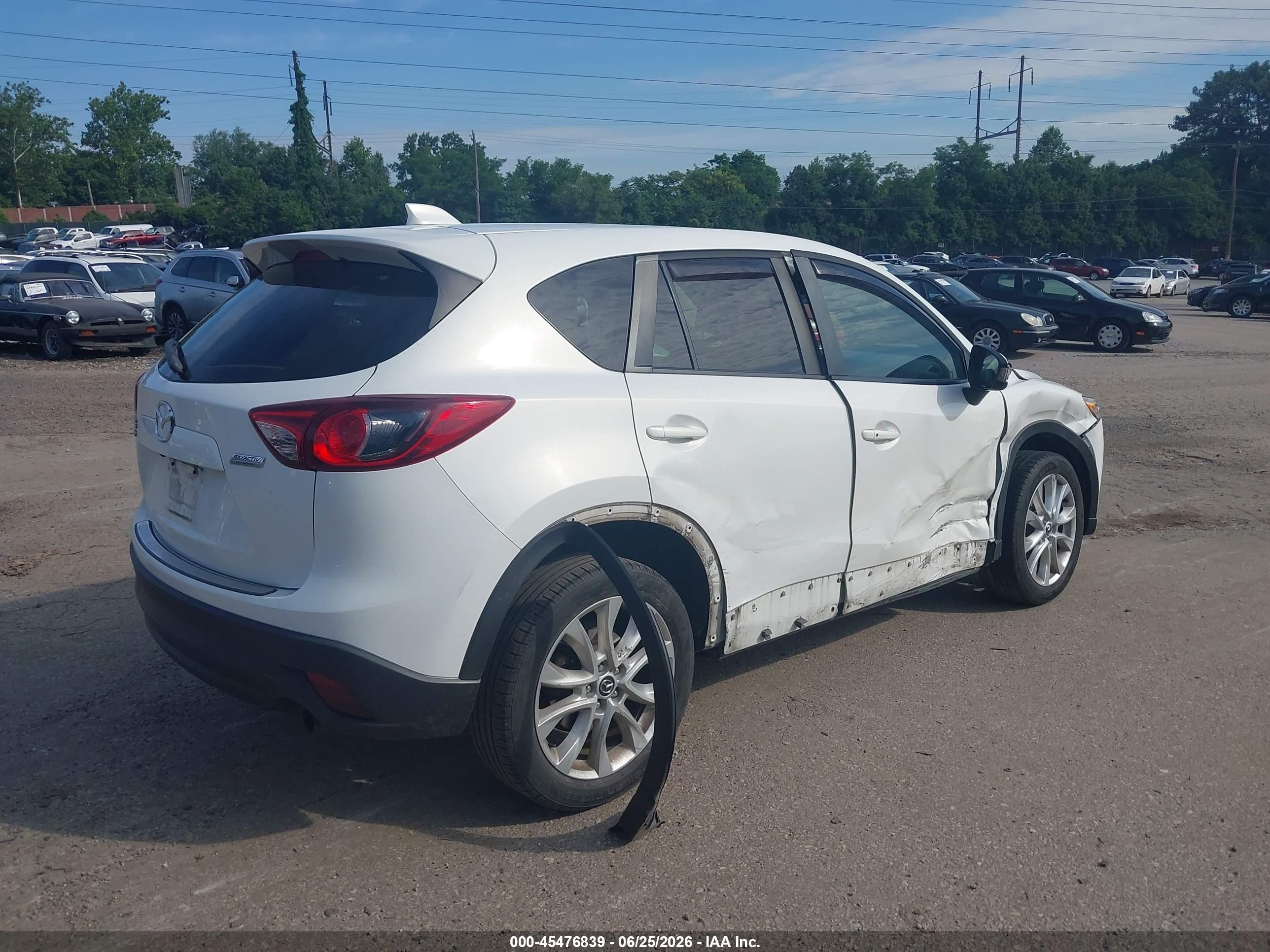 2014 Mazda Cx-5 Grand Touring White vin: JM3KE4DY7E0321193