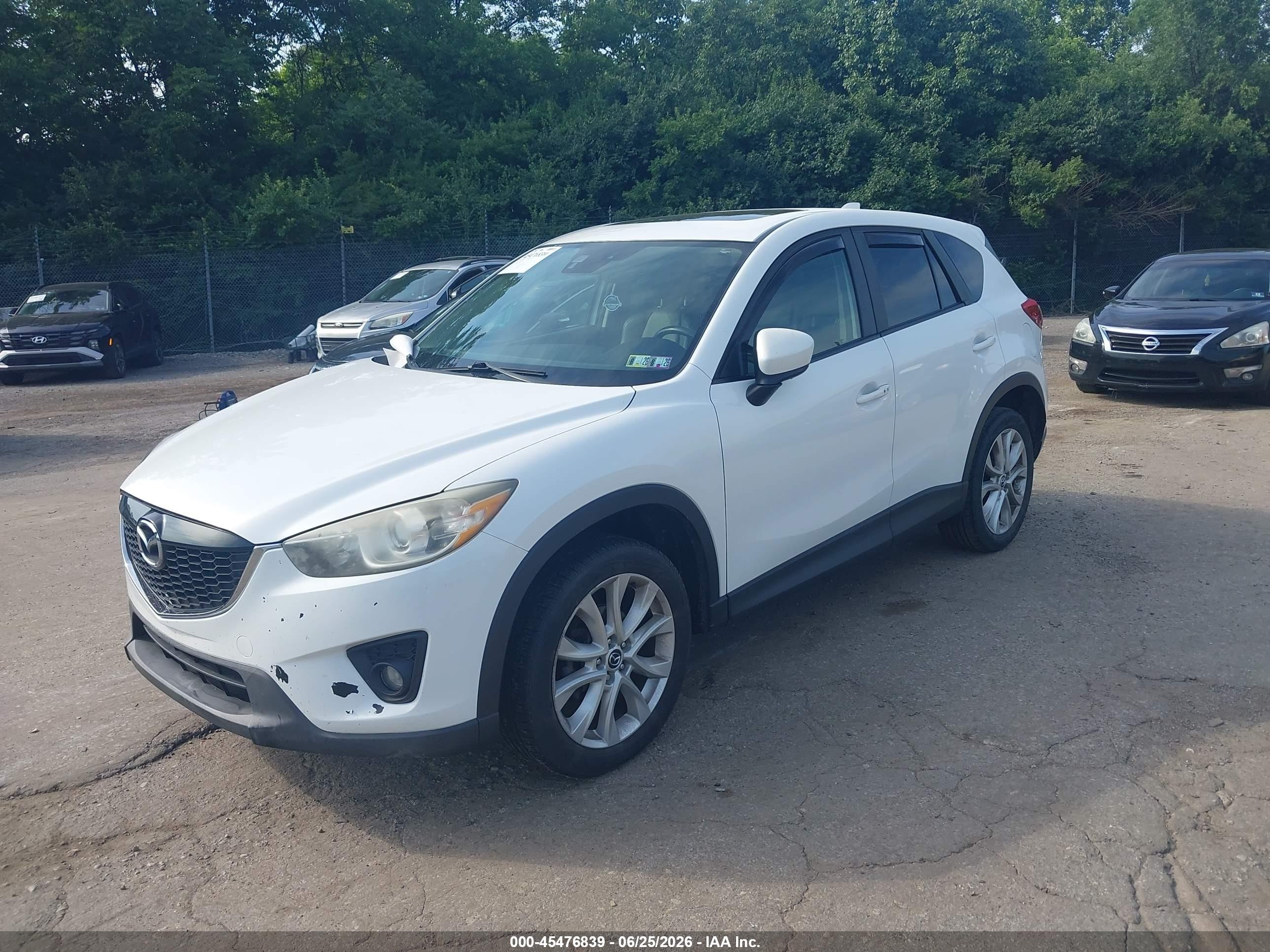 2014 Mazda Cx-5 Grand Touring White vin: JM3KE4DY7E0321193