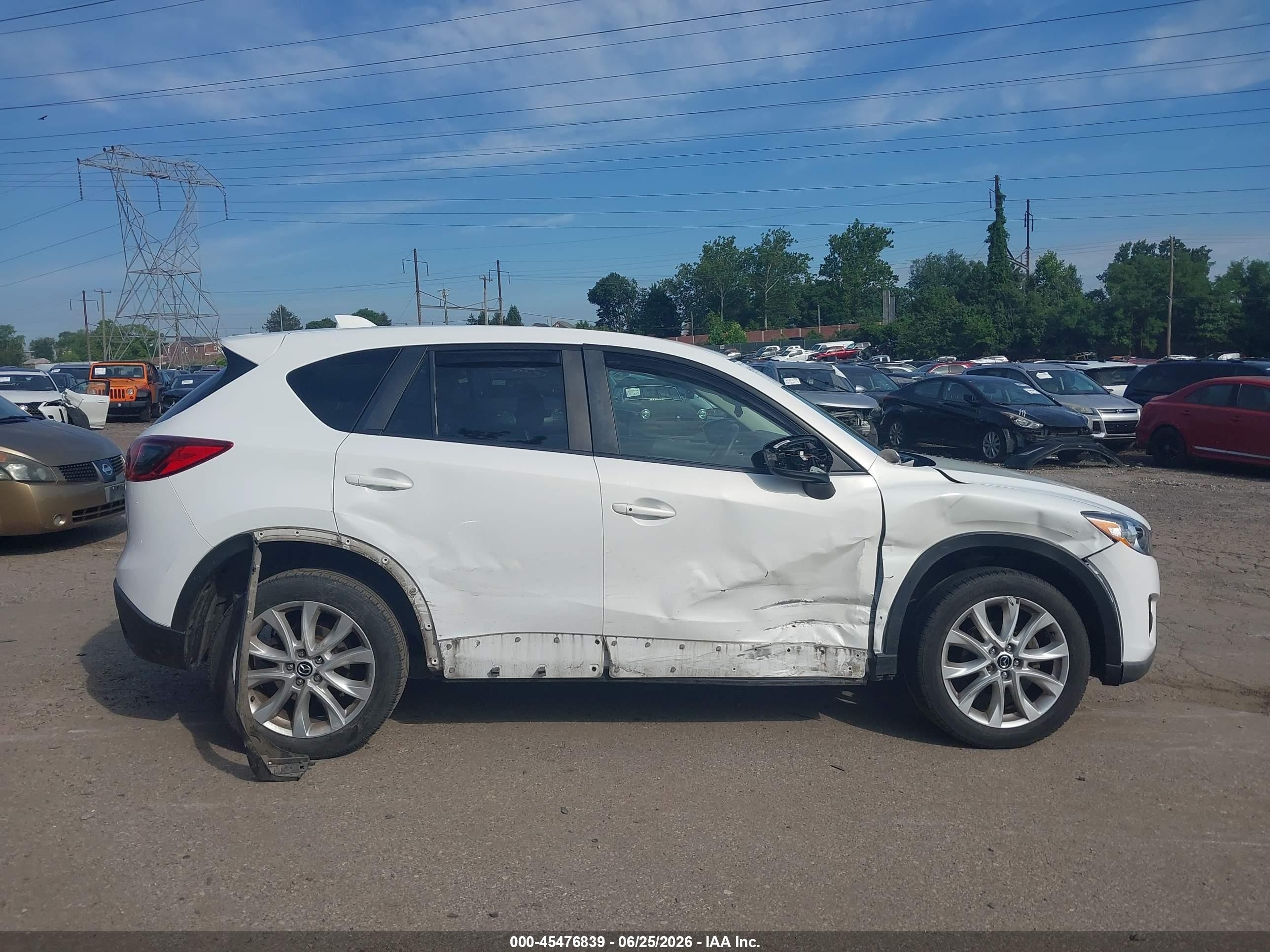 2014 Mazda Cx-5 Grand Touring White vin: JM3KE4DY7E0321193