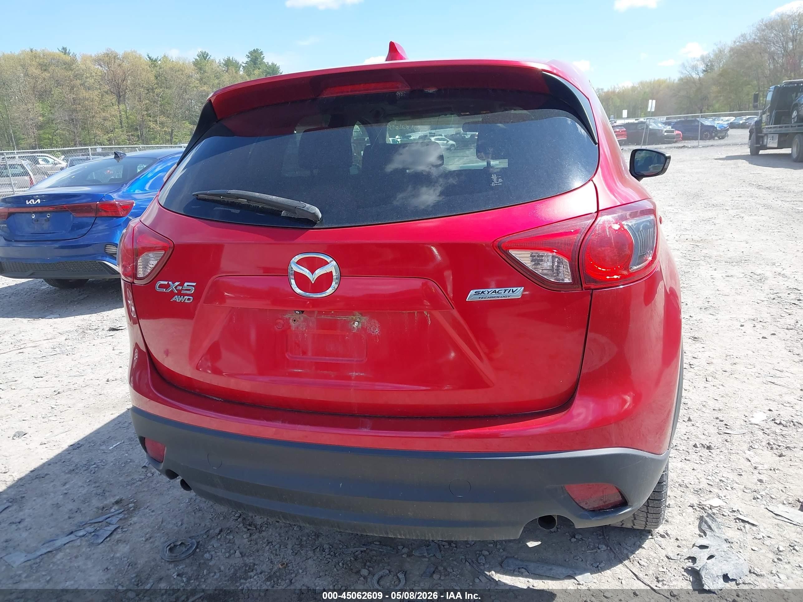 2015 Mazda Cx-5 Grand Touring Red vin: JM3KE4DY7F0447930