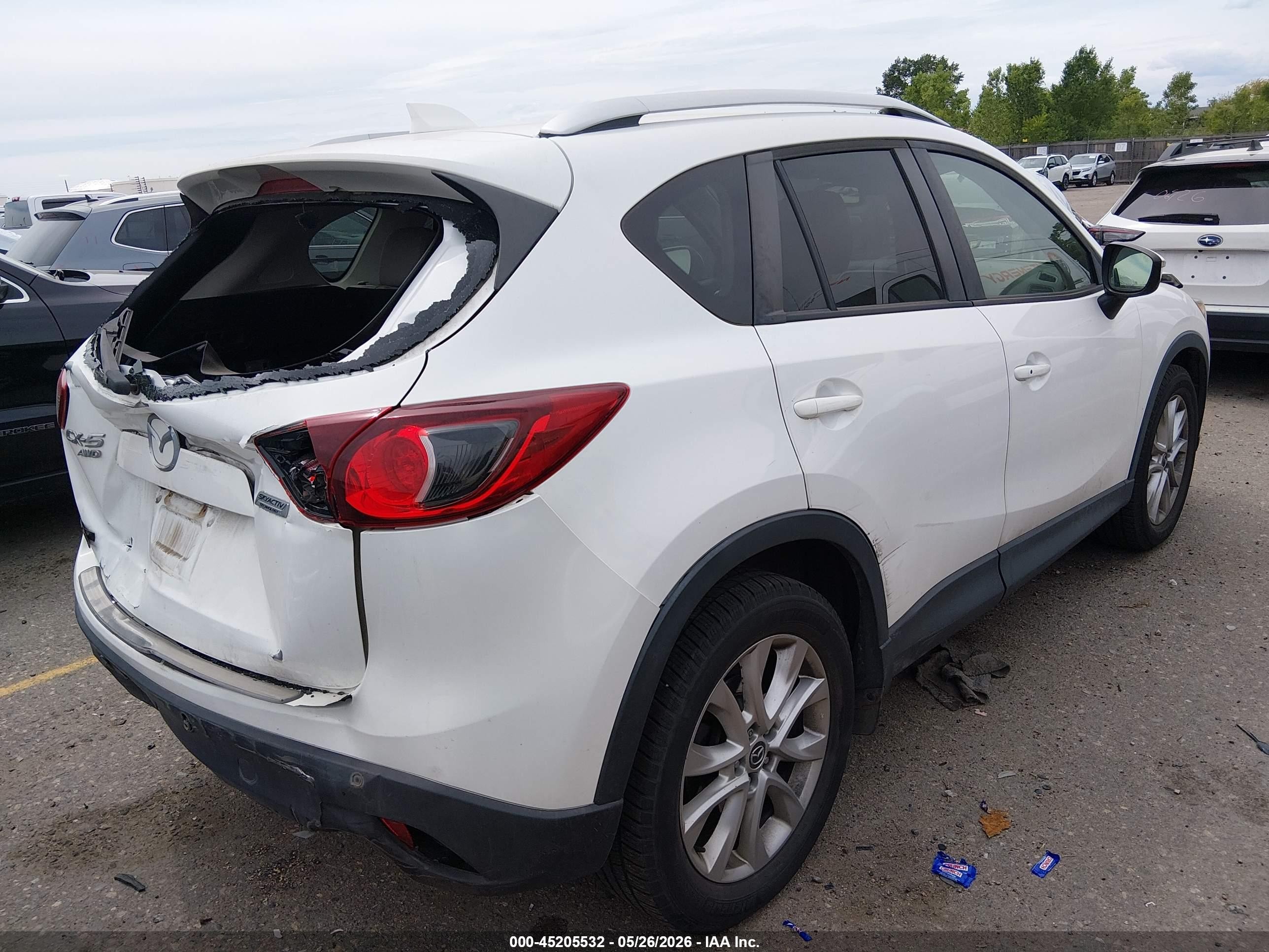 2015 Mazda Cx-5 Grand Touring Белый vin: JM3KE4DY7F0493242
