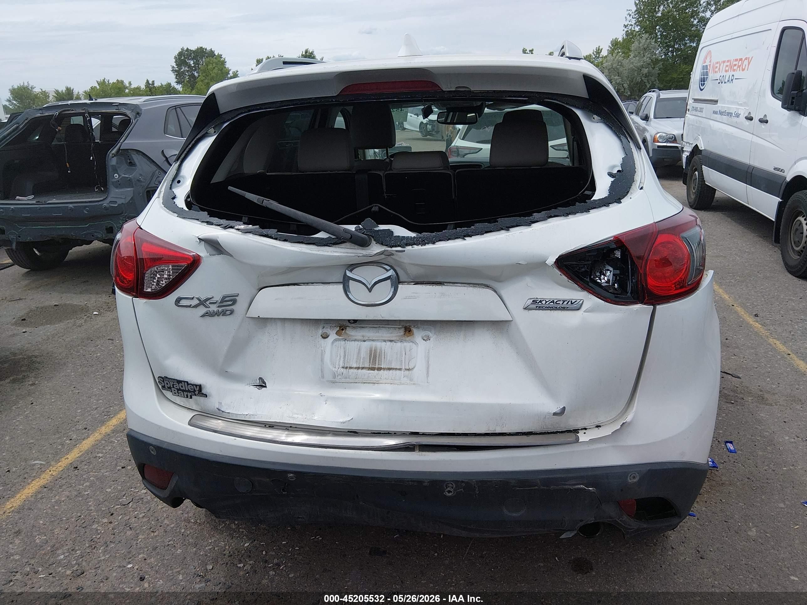 2015 Mazda Cx-5 Grand Touring Белый vin: JM3KE4DY7F0493242