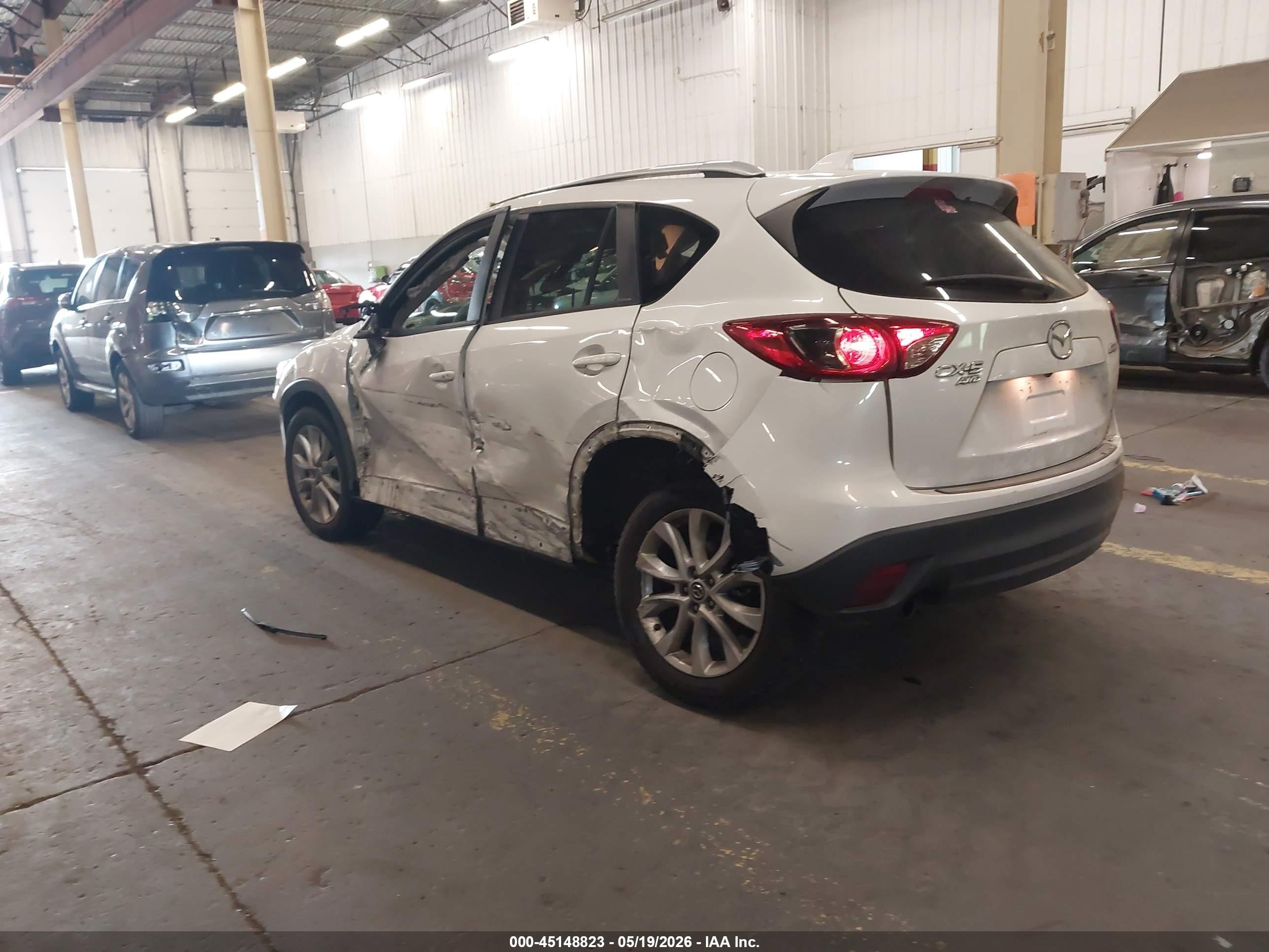2015 Mazda Cx-5 Grand Touring White vin: JM3KE4DY7F0506653