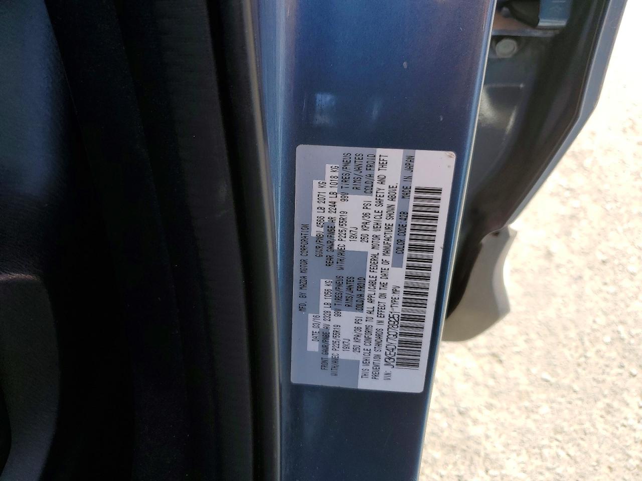 2016 Mazda Cx-5 Gt Blue vin: JM3KE4DY7G0789251