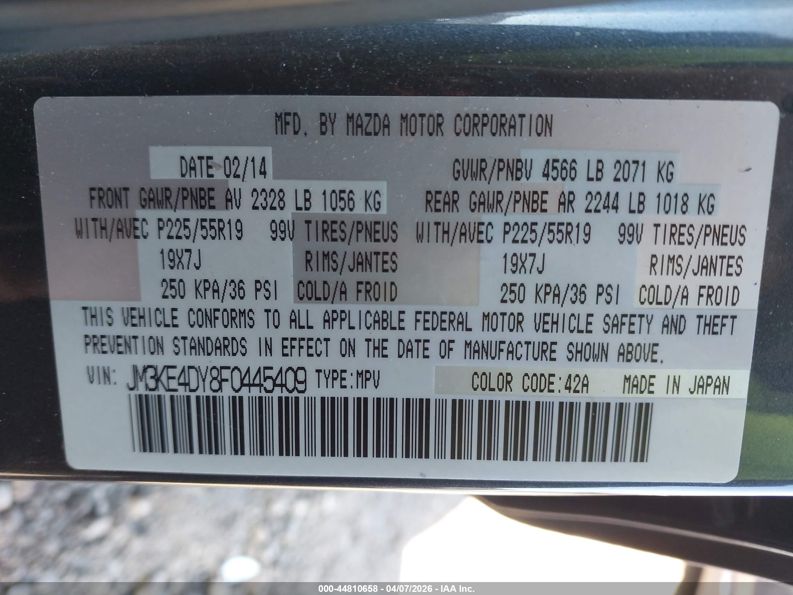 2015 Mazda Cx-5 Grand Touring Gray vin: JM3KE4DY8F0445409