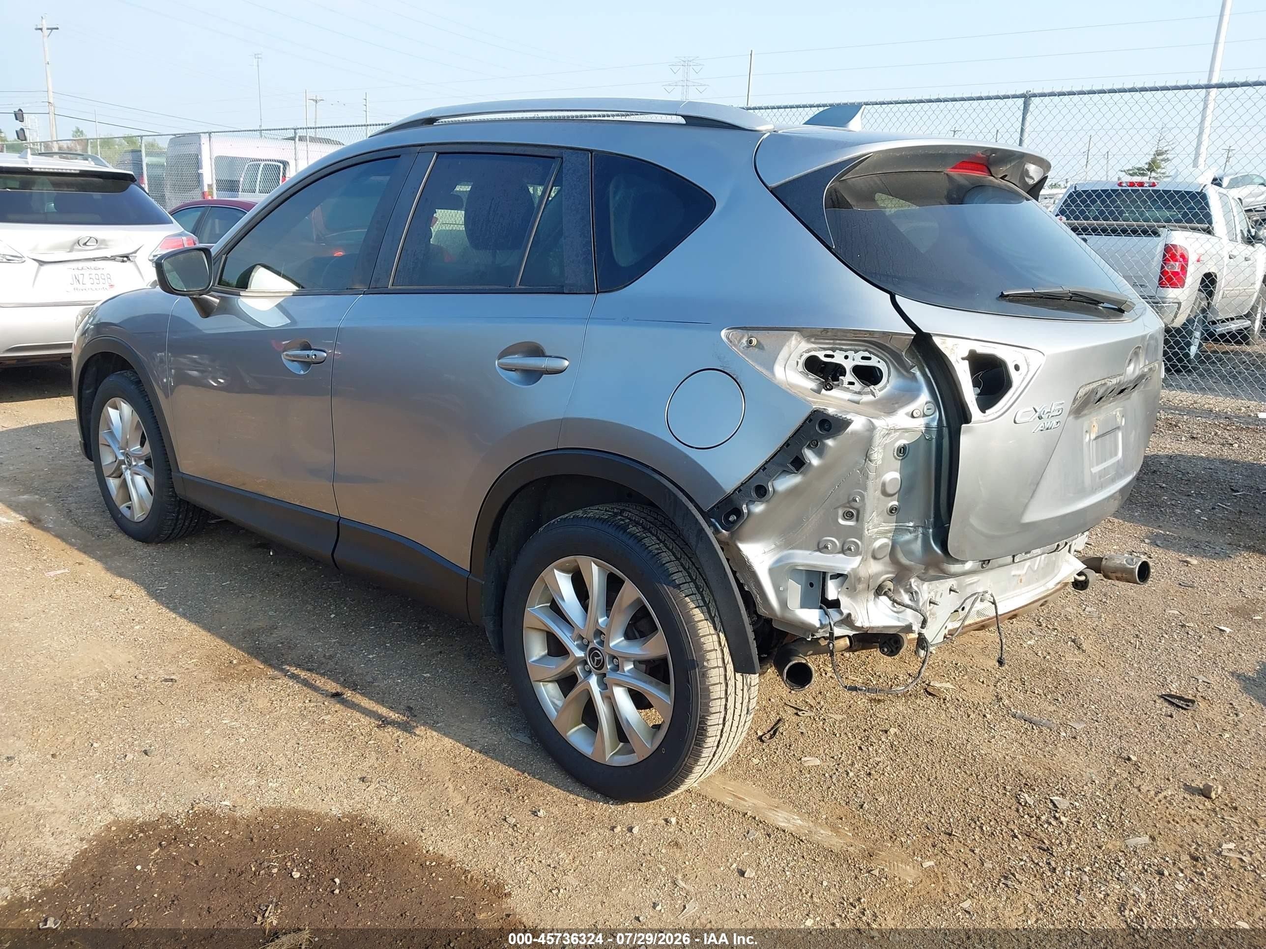 2015 Mazda Cx-5 Grand Touring Silver vin: JM3KE4DY8F0469550