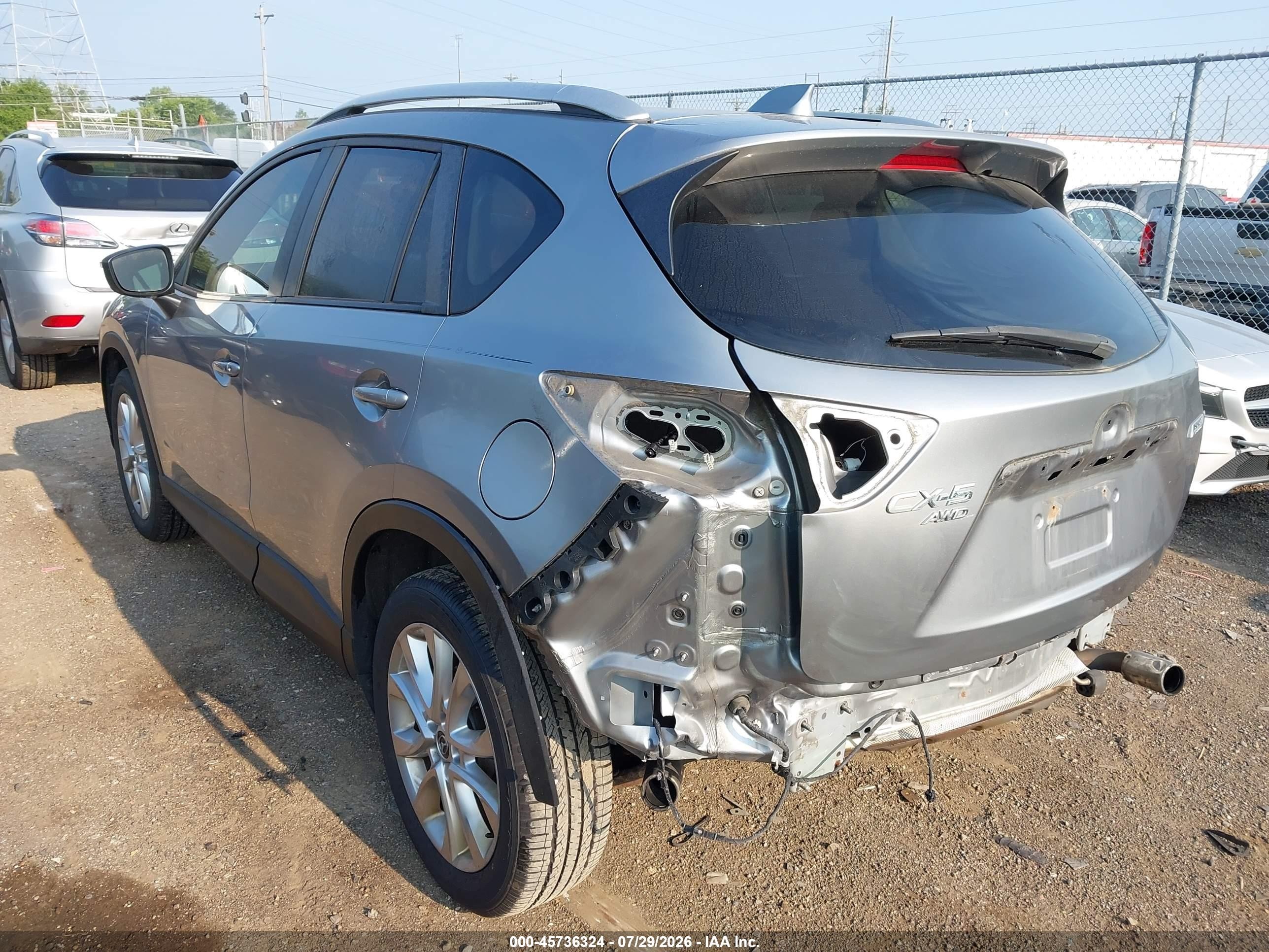 2015 Mazda Cx-5 Grand Touring Silver vin: JM3KE4DY8F0469550