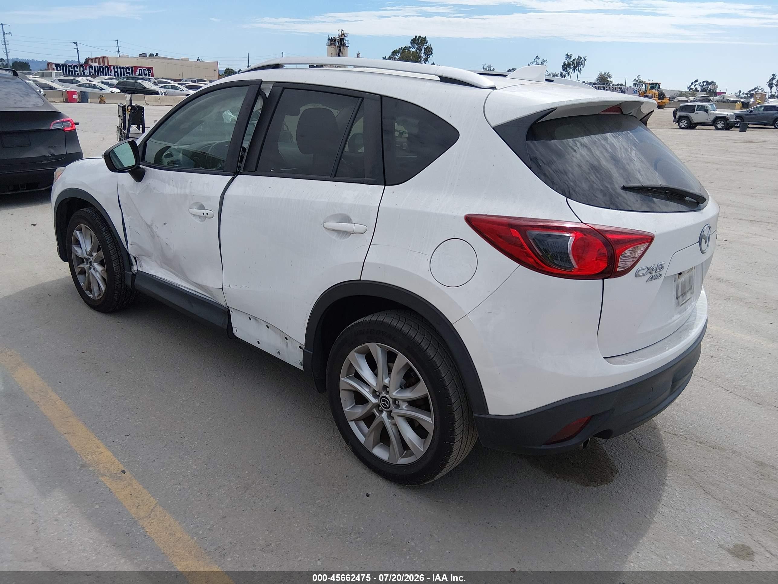 2015 Mazda Cx-5 Grand Touring White vin: JM3KE4DY8F0490009