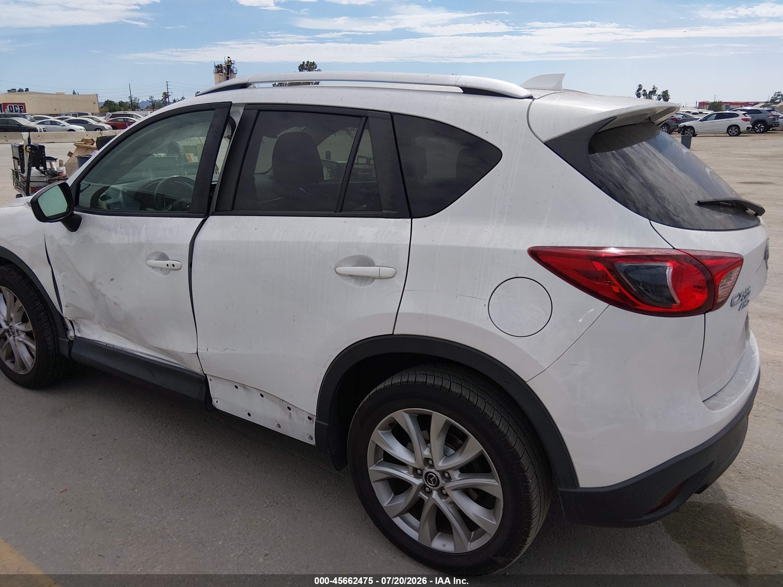 2015 Mazda Cx-5 Grand Touring White vin: JM3KE4DY8F0490009