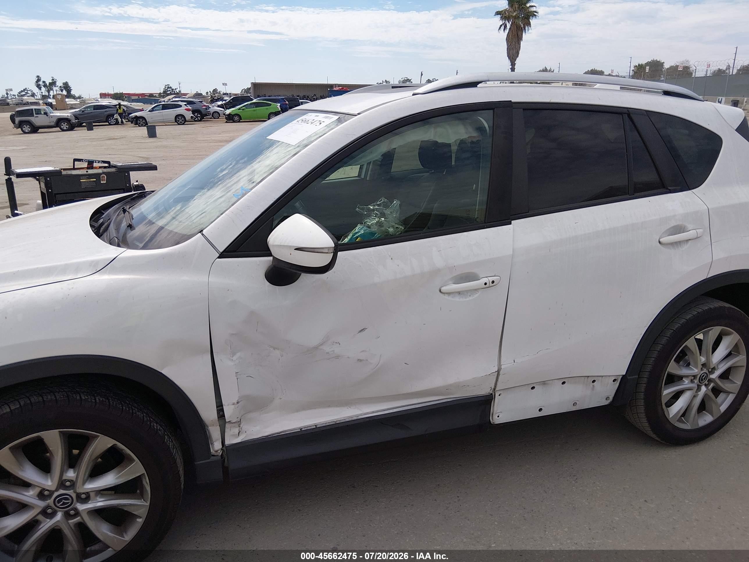 2015 Mazda Cx-5 Grand Touring White vin: JM3KE4DY8F0490009