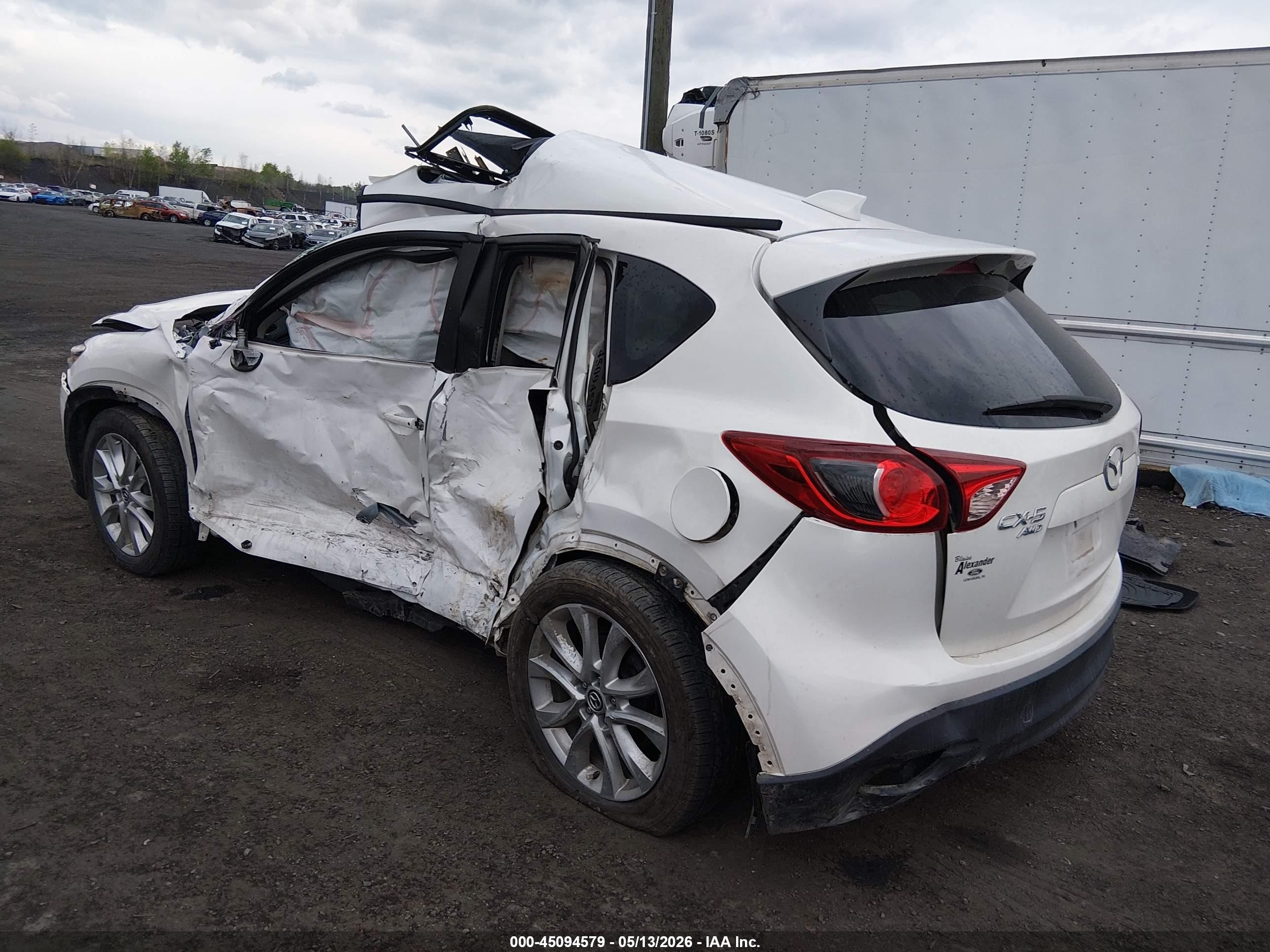 2015 Mazda Cx-5 Grand Touring Белый vin: JM3KE4DY9F0540626
