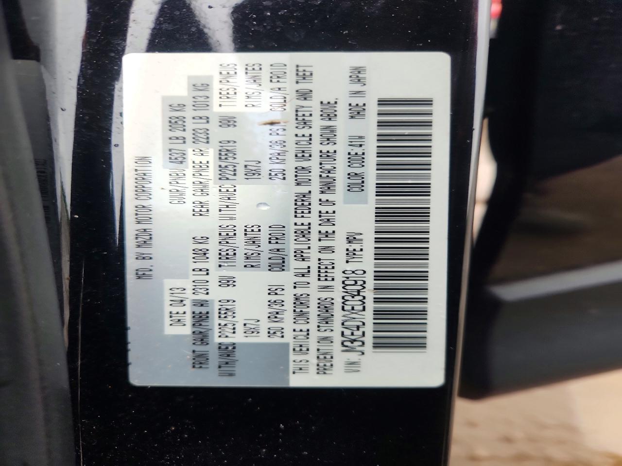 2014 Mazda Cx 5 Black vin: JM3KE4DYXE0340918