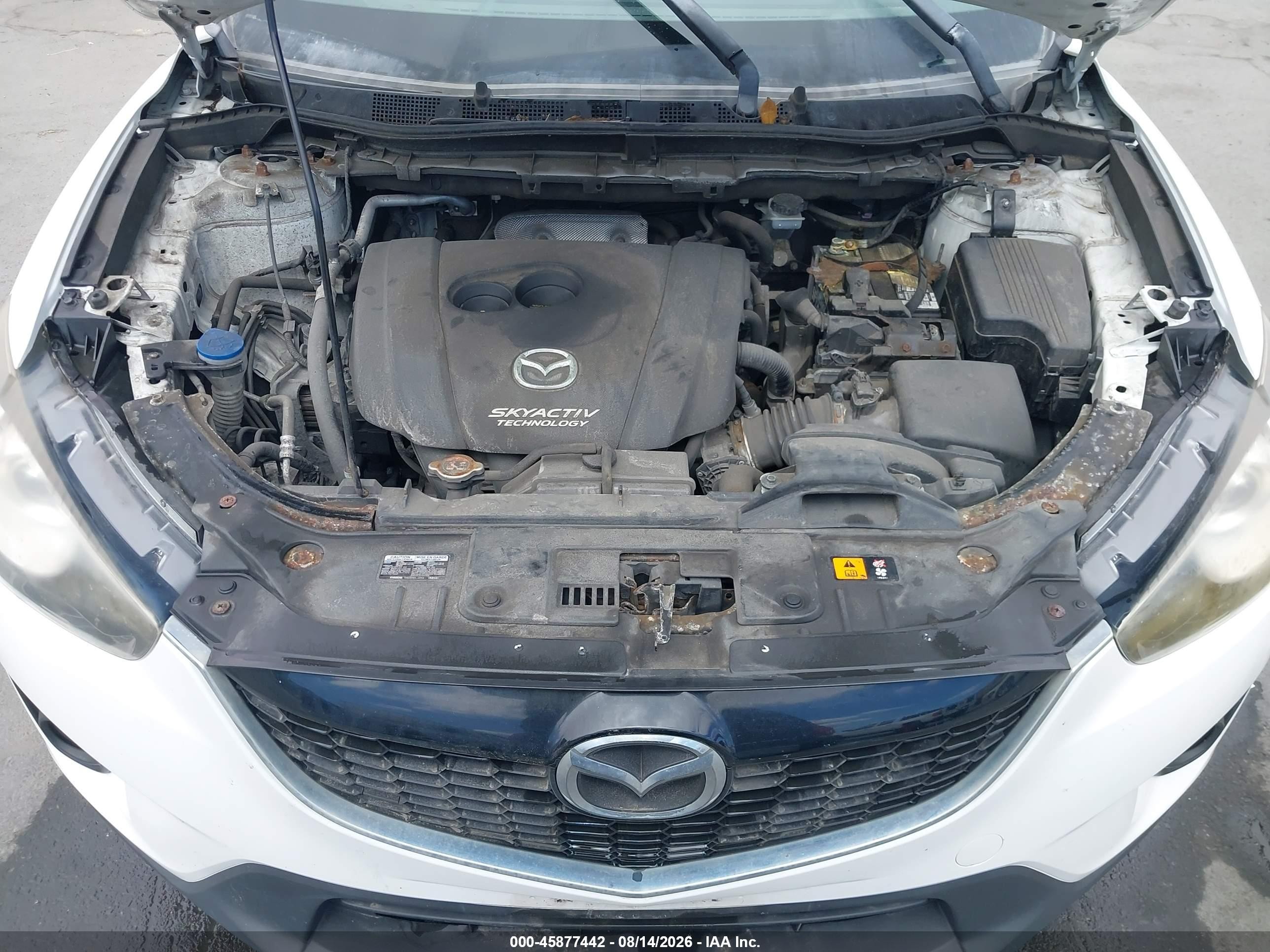 2015 Mazda Cx-5 Grand Touring White vin: JM3KE4DYXF0481330