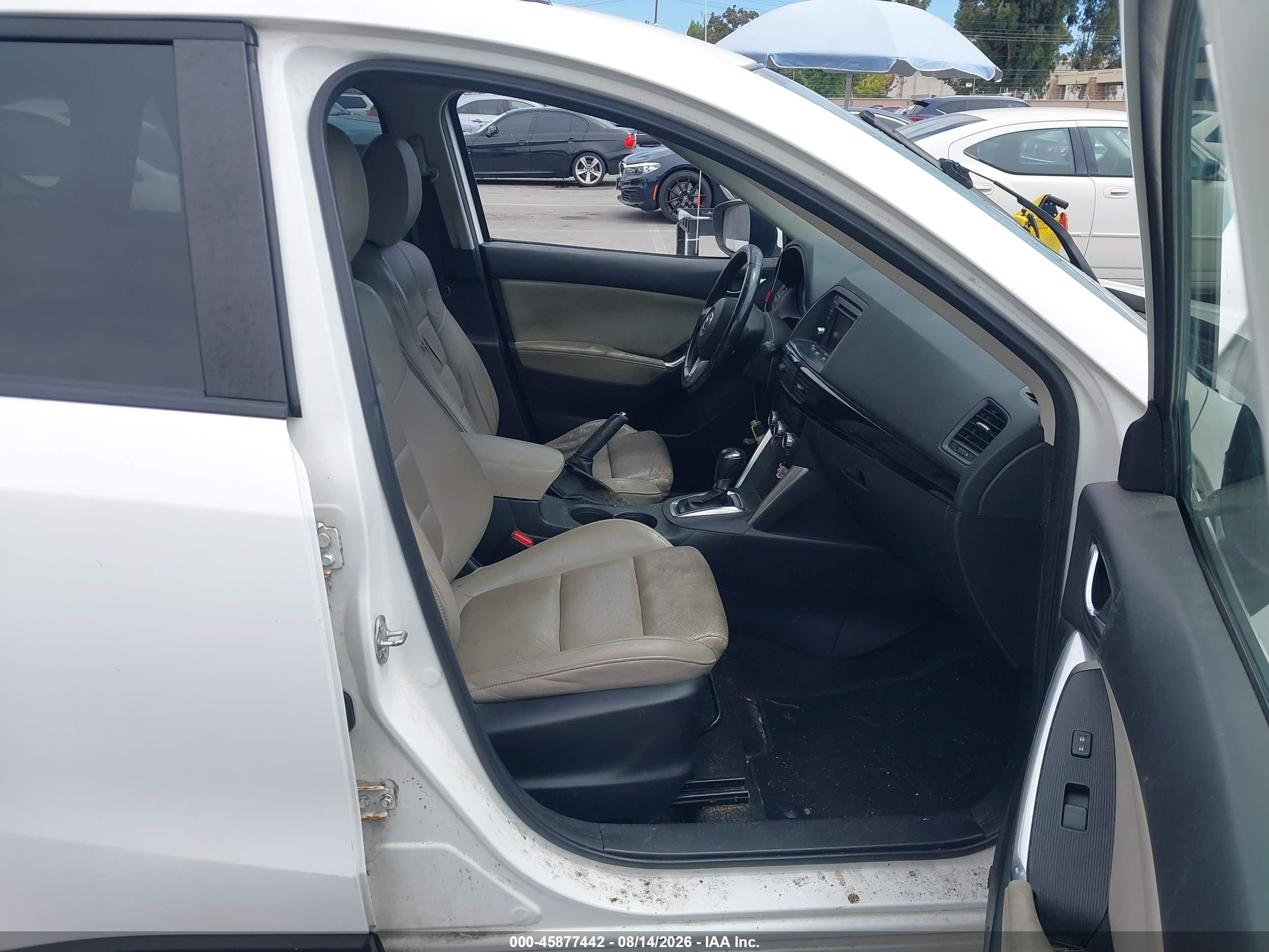 2015 Mazda Cx-5 Grand Touring White vin: JM3KE4DYXF0481330