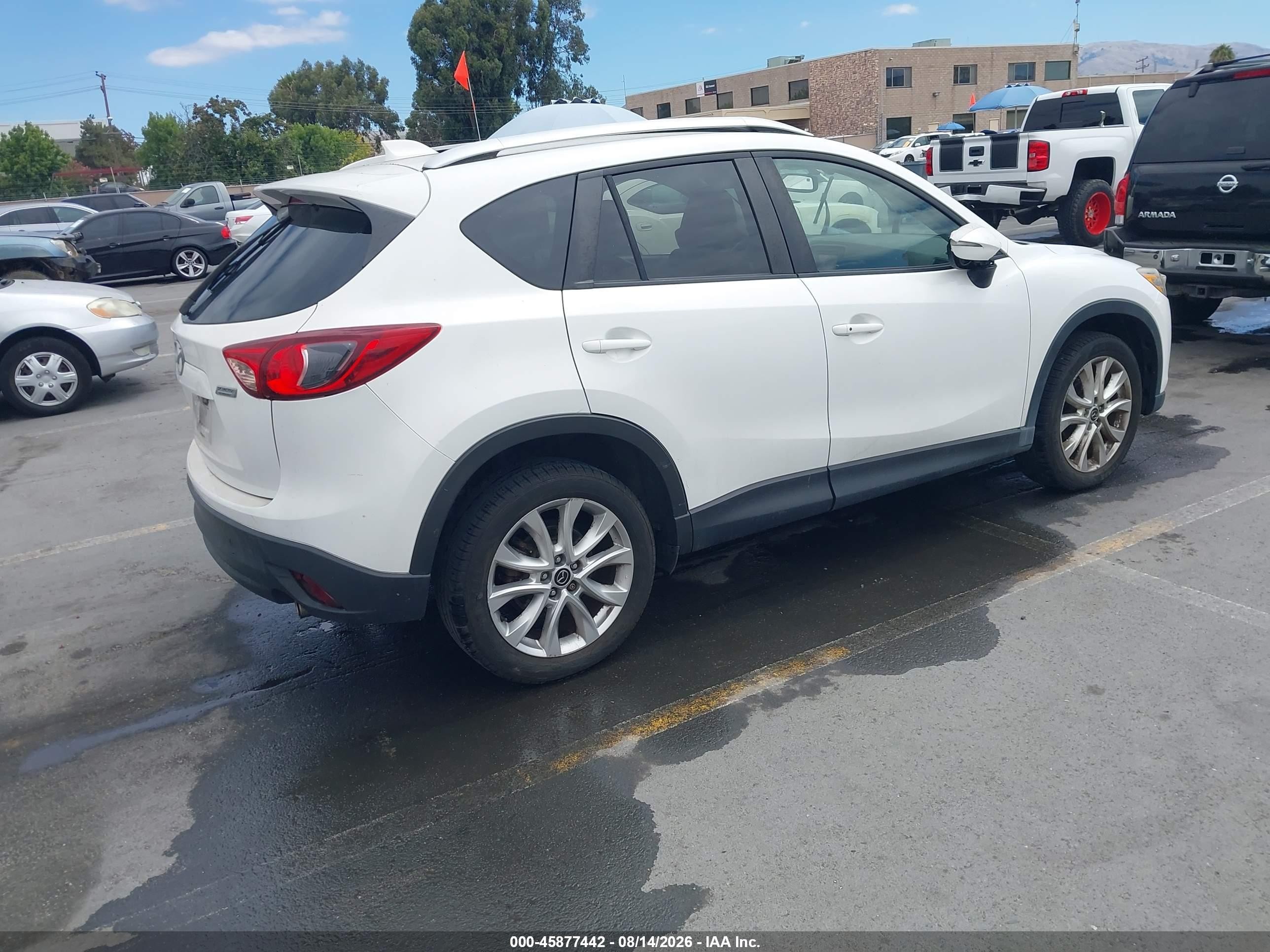 2015 Mazda Cx-5 Grand Touring White vin: JM3KE4DYXF0481330