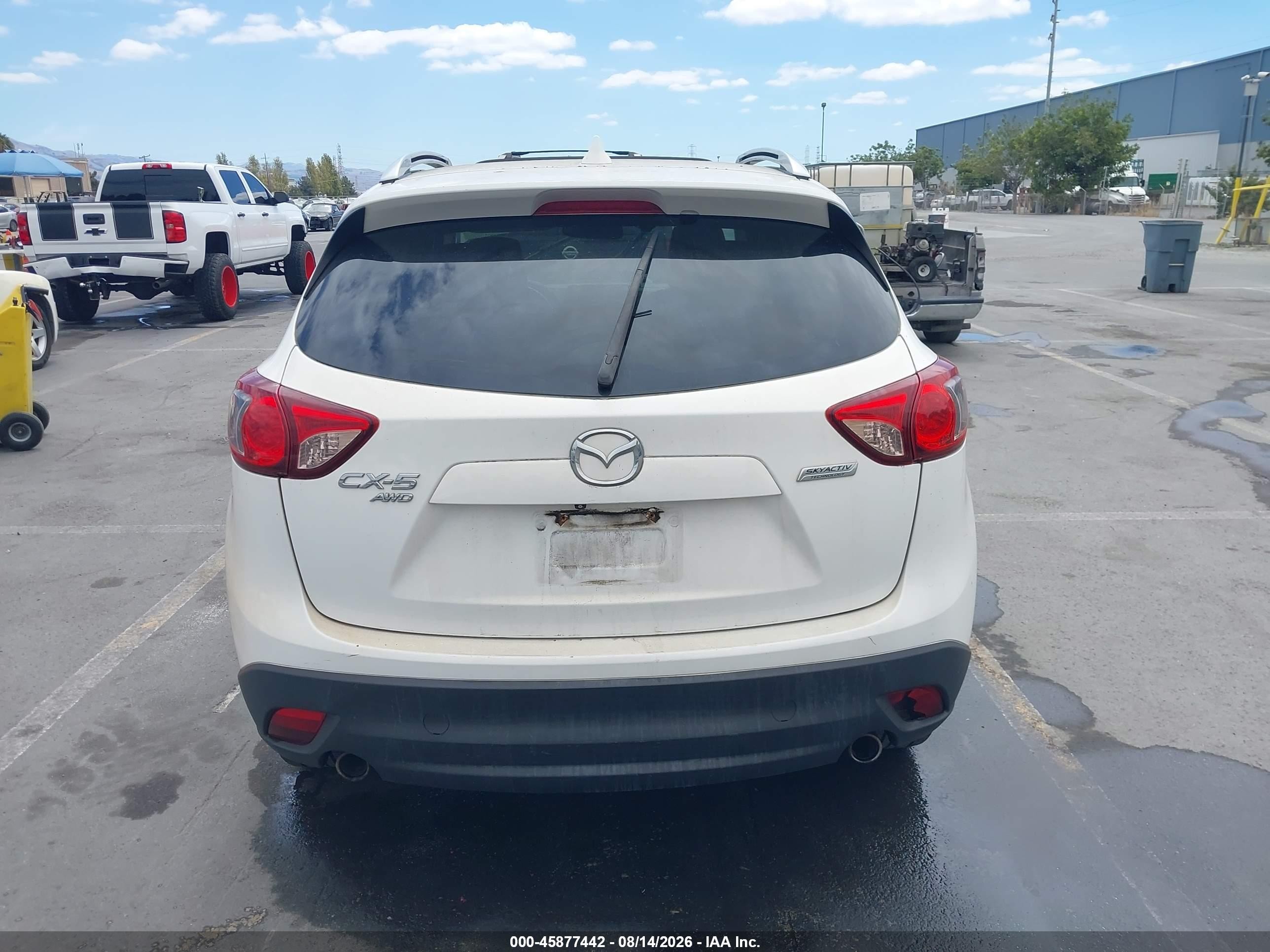 2015 Mazda Cx-5 Grand Touring White vin: JM3KE4DYXF0481330
