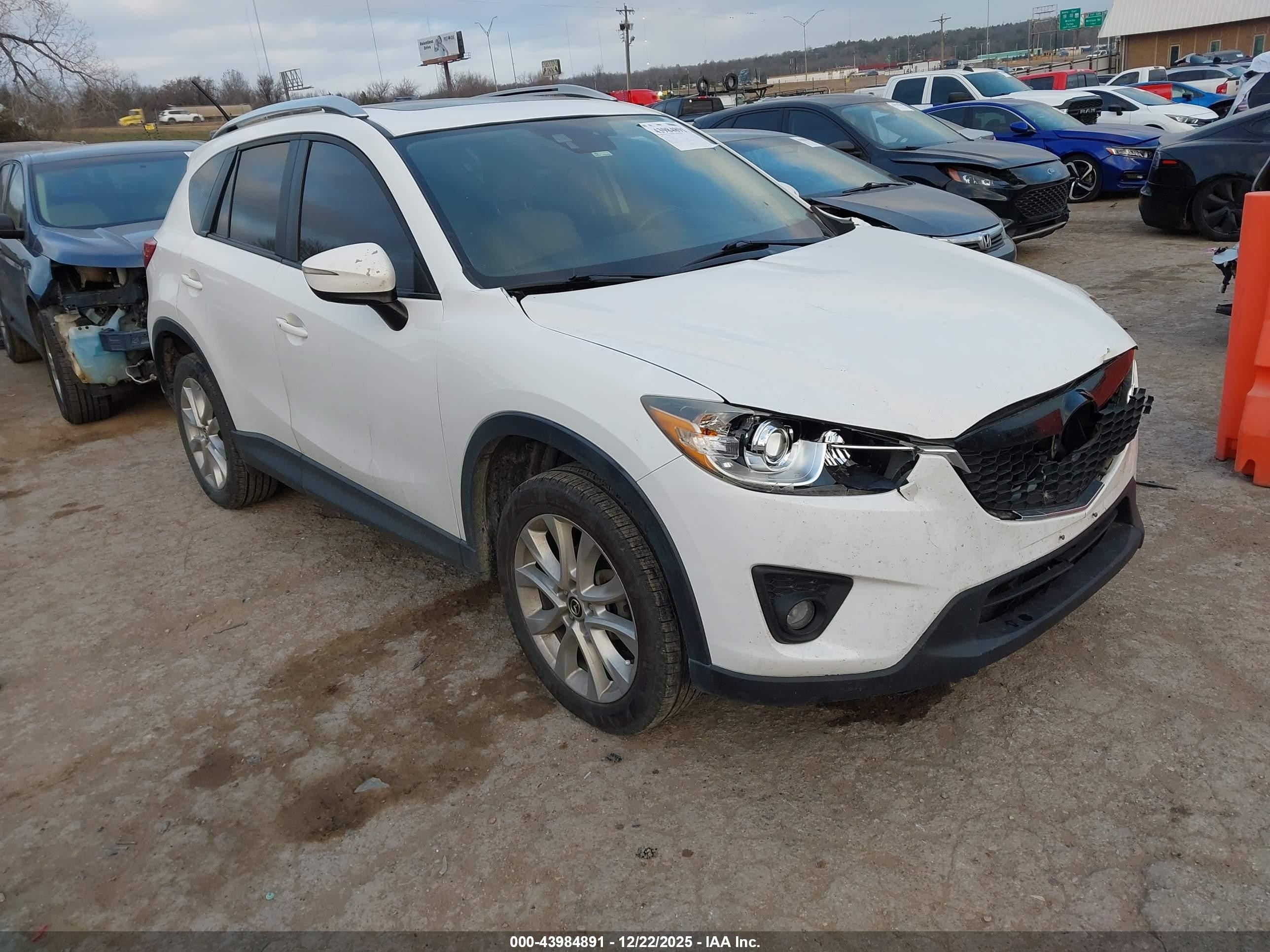 2015 Mazda Cx-5 Grand Touring White vin: JM3KE4DYXF0494739