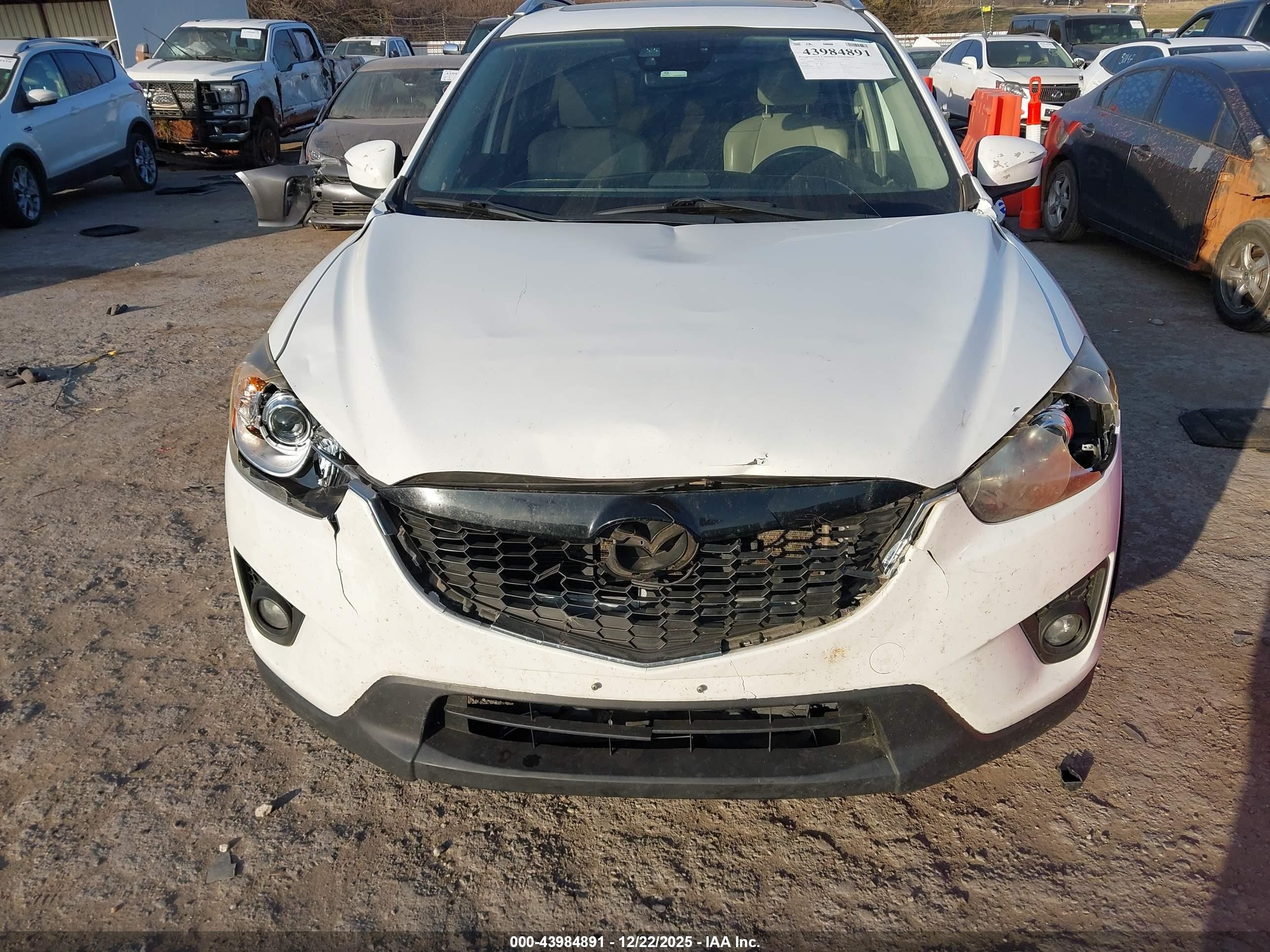 2015 Mazda Cx-5 Grand Touring White vin: JM3KE4DYXF0494739