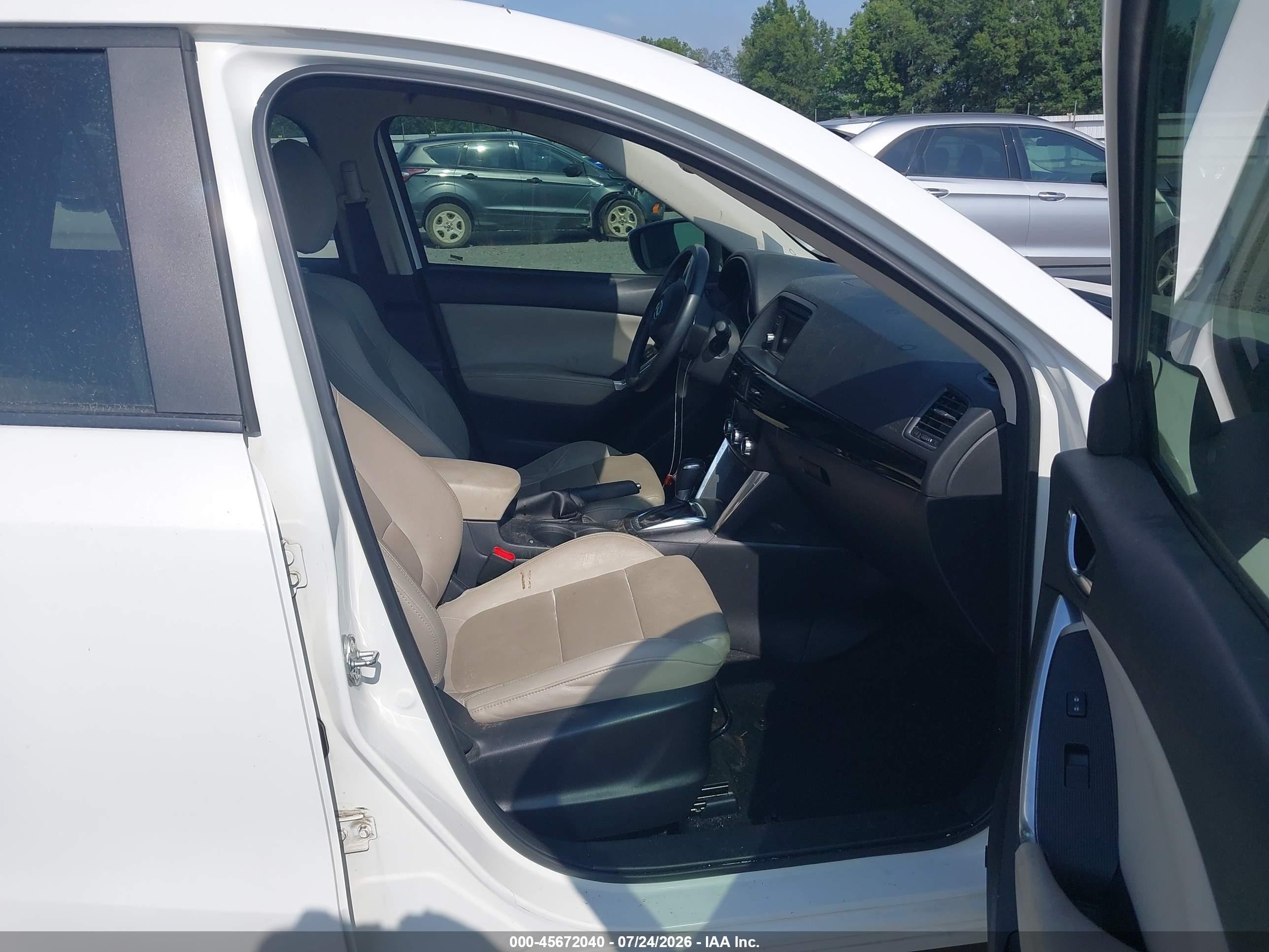 2015 Mazda Cx-5 Grand Touring White vin: JM3KE4DYXF0528663