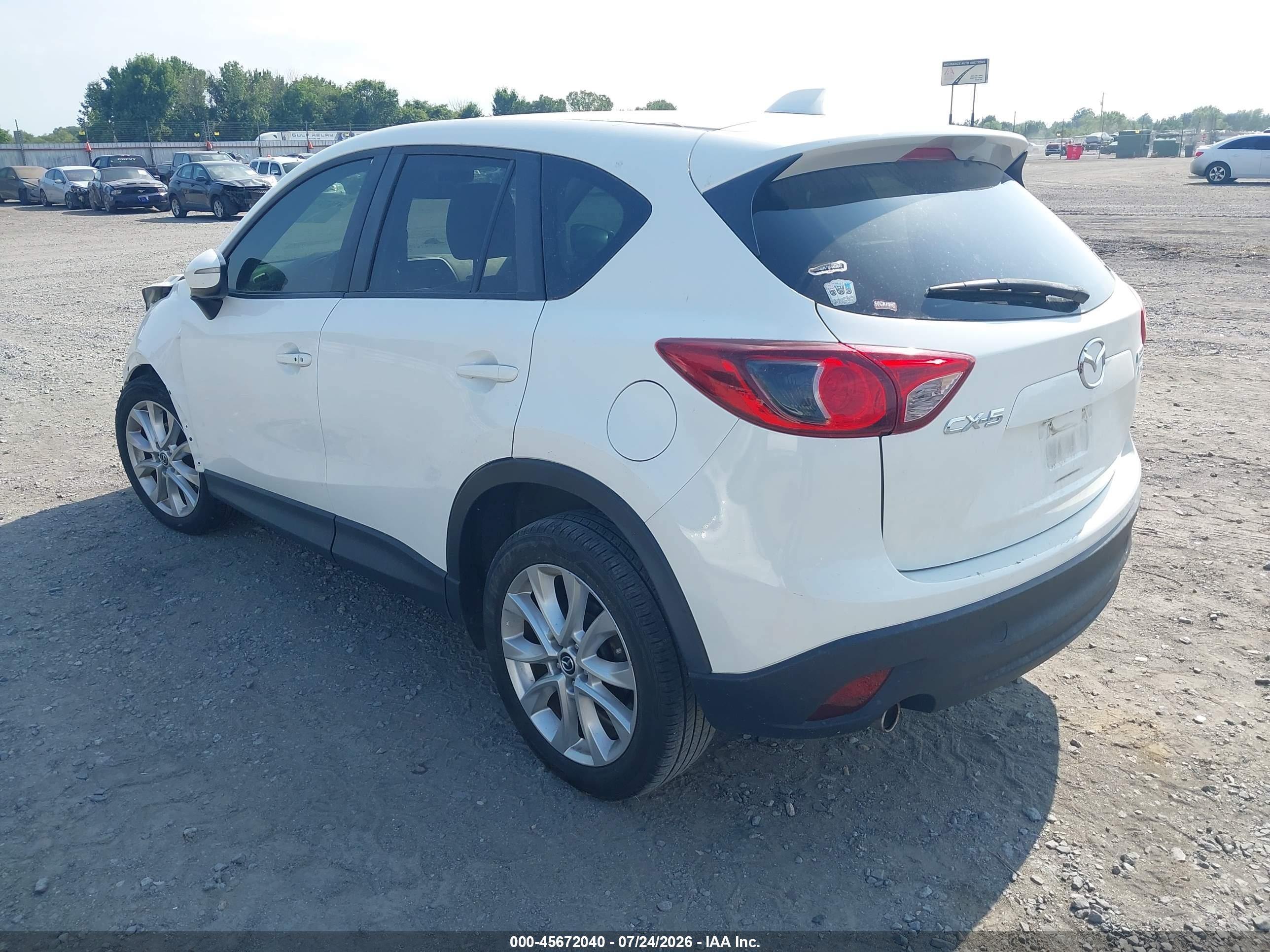 2015 Mazda Cx-5 Grand Touring White vin: JM3KE4DYXF0528663