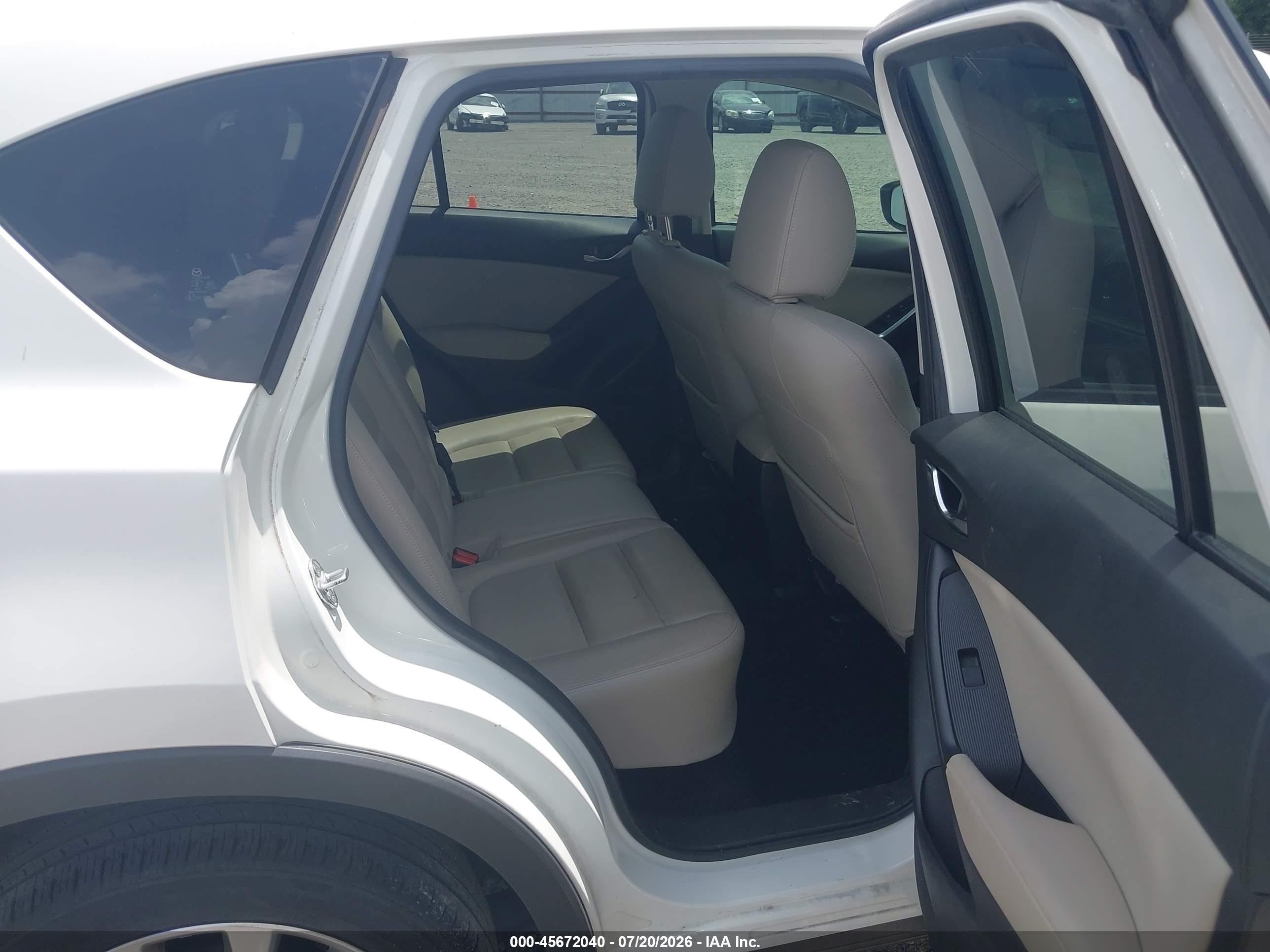 2015 Mazda Cx-5 Grand Touring White vin: JM3KE4DYXF0528663