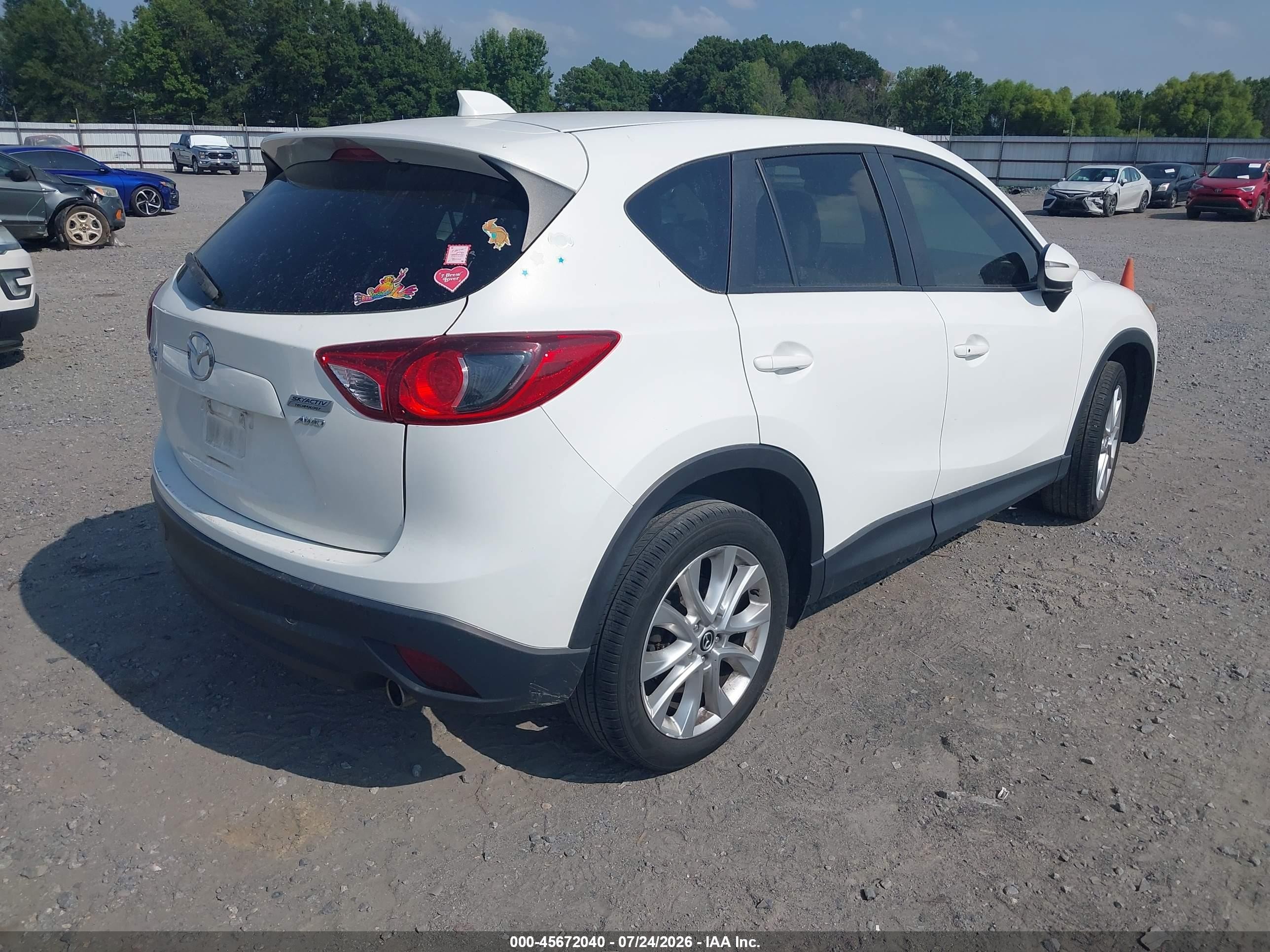 2015 Mazda Cx-5 Grand Touring White vin: JM3KE4DYXF0528663