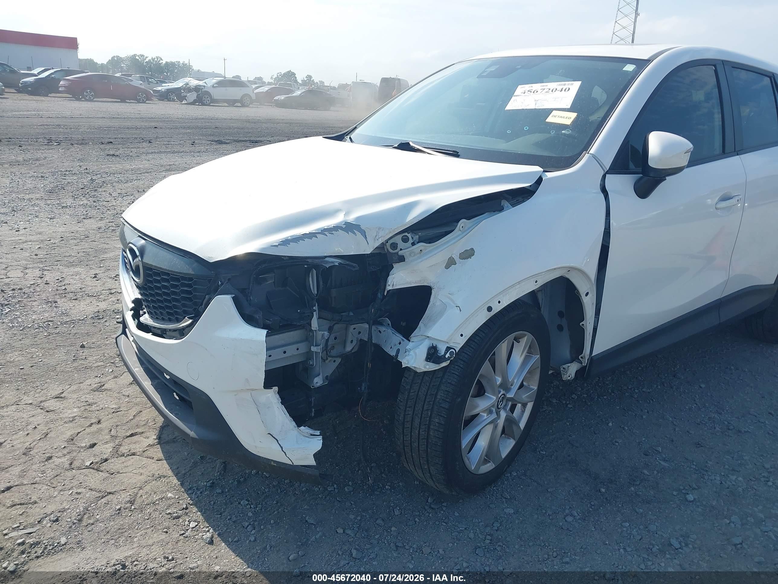 2015 Mazda Cx-5 Grand Touring White vin: JM3KE4DYXF0528663