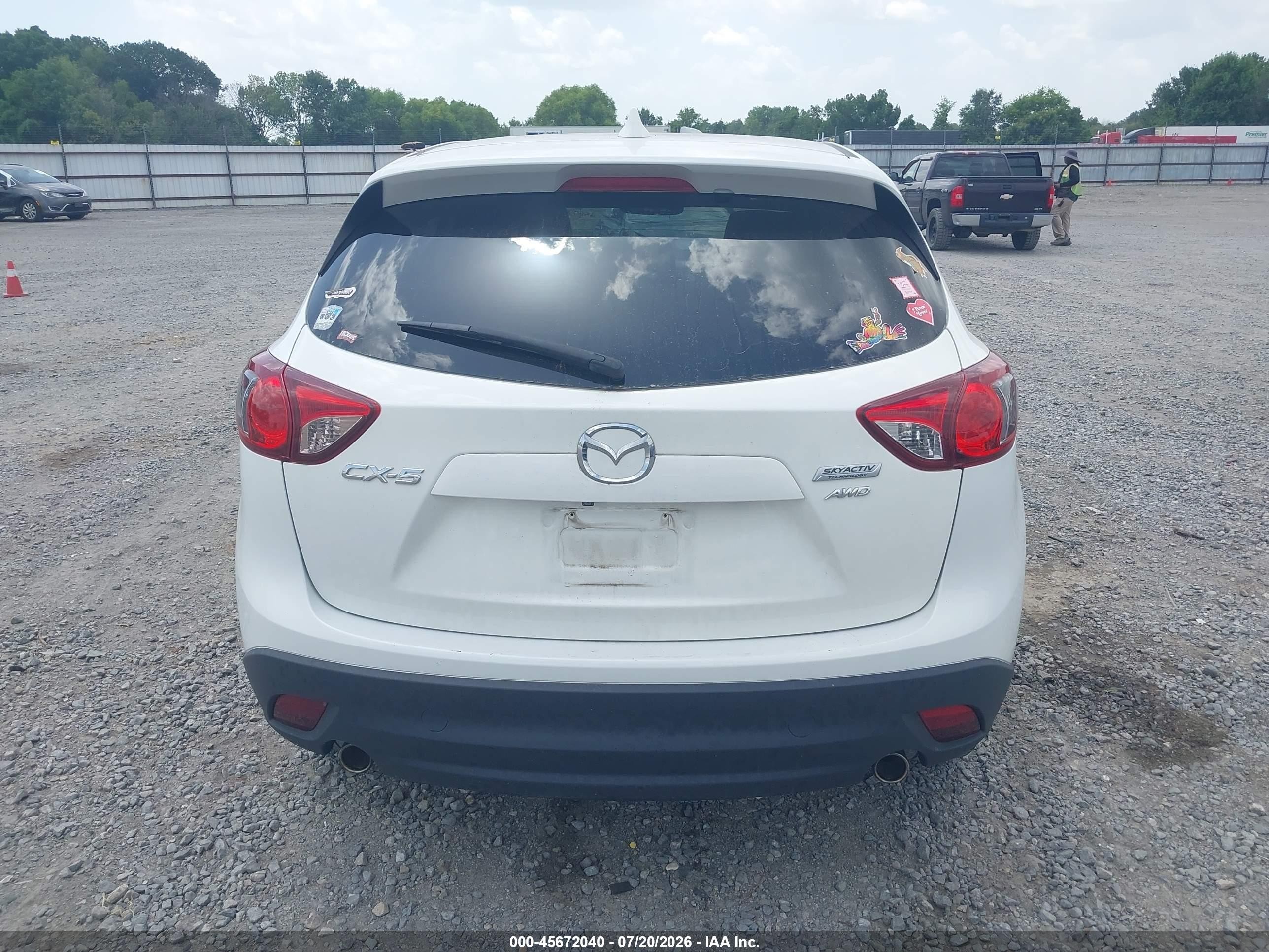 2015 Mazda Cx-5 Grand Touring White vin: JM3KE4DYXF0528663