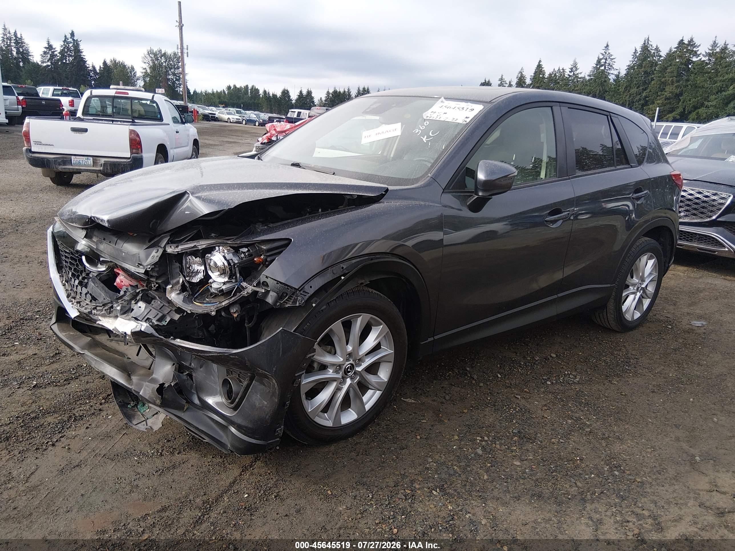 2015 Mazda Cx-5 Grand Touring Blue vin: JM3KE4DYXF0541512