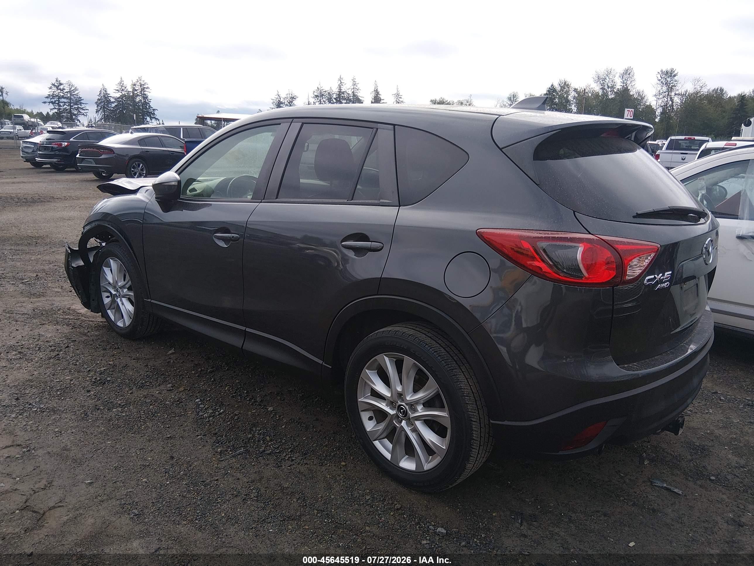 2015 Mazda Cx-5 Grand Touring Blue vin: JM3KE4DYXF0541512