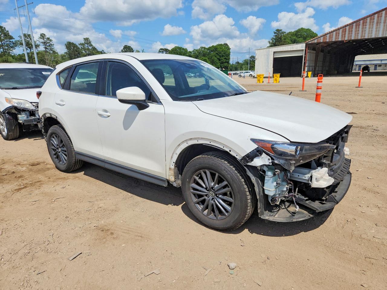 2021 Mazda Cx-5 Sport White vin: JM3KFABM1M0332331