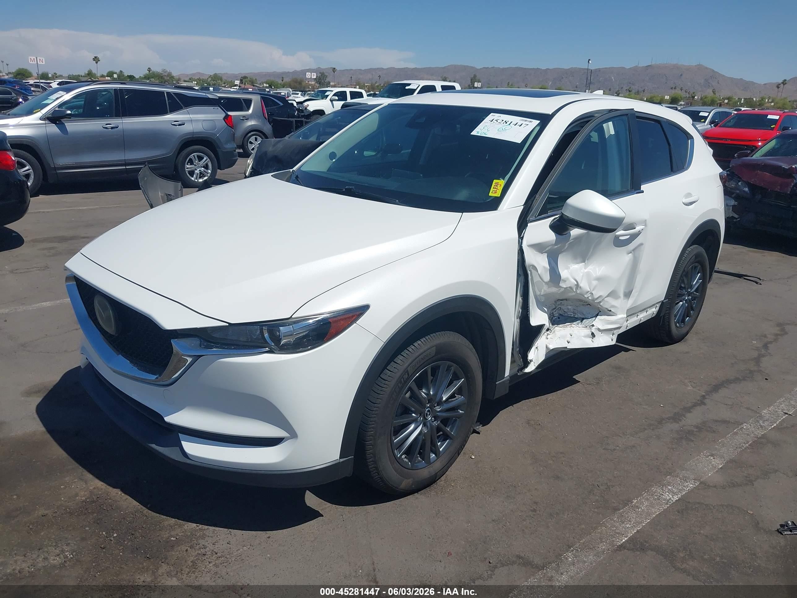 2019 Mazda Cx-5 Touring White vin: JM3KFACM0K0698650