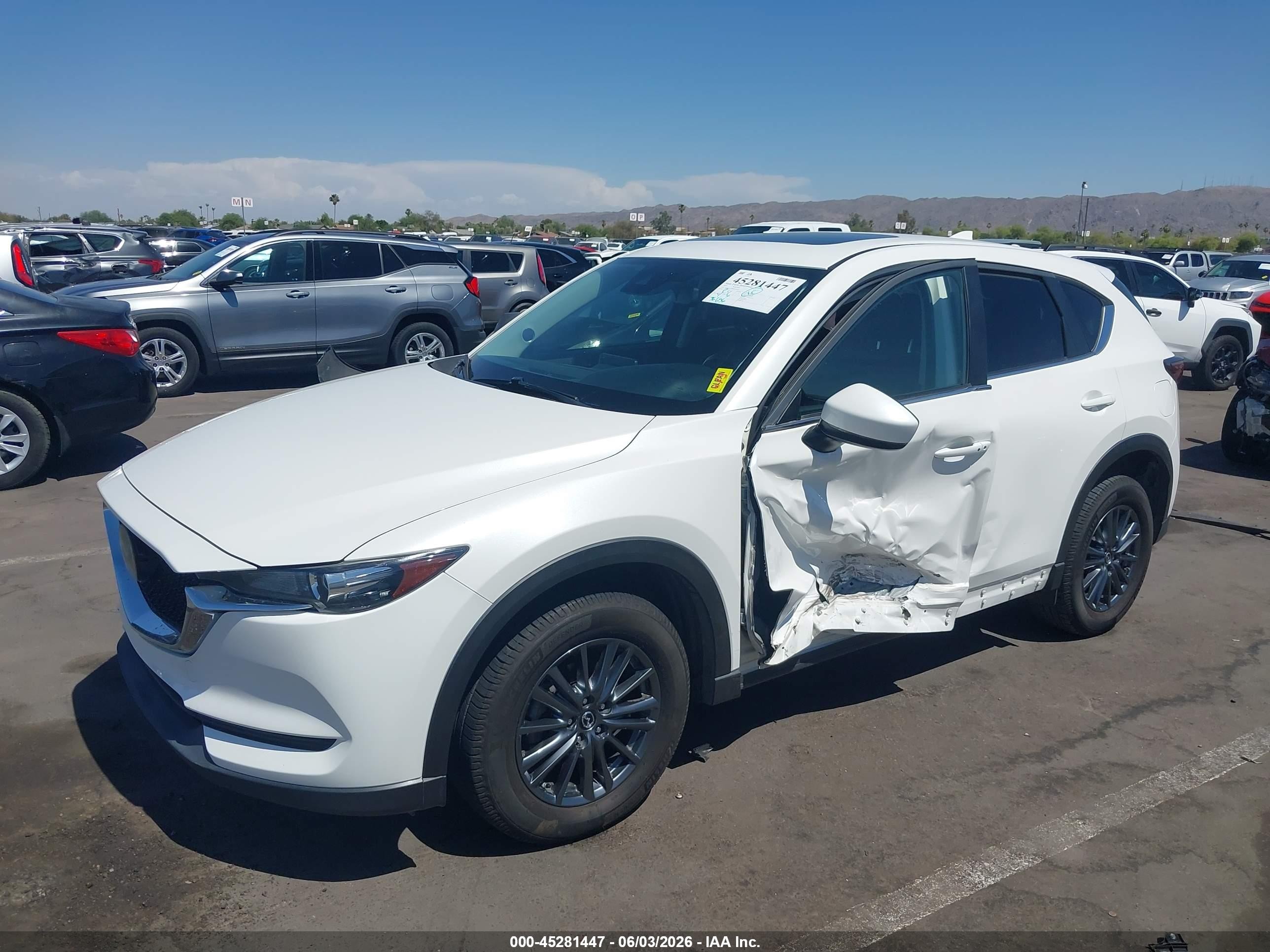 2019 Mazda Cx-5 Touring White vin: JM3KFACM0K0698650